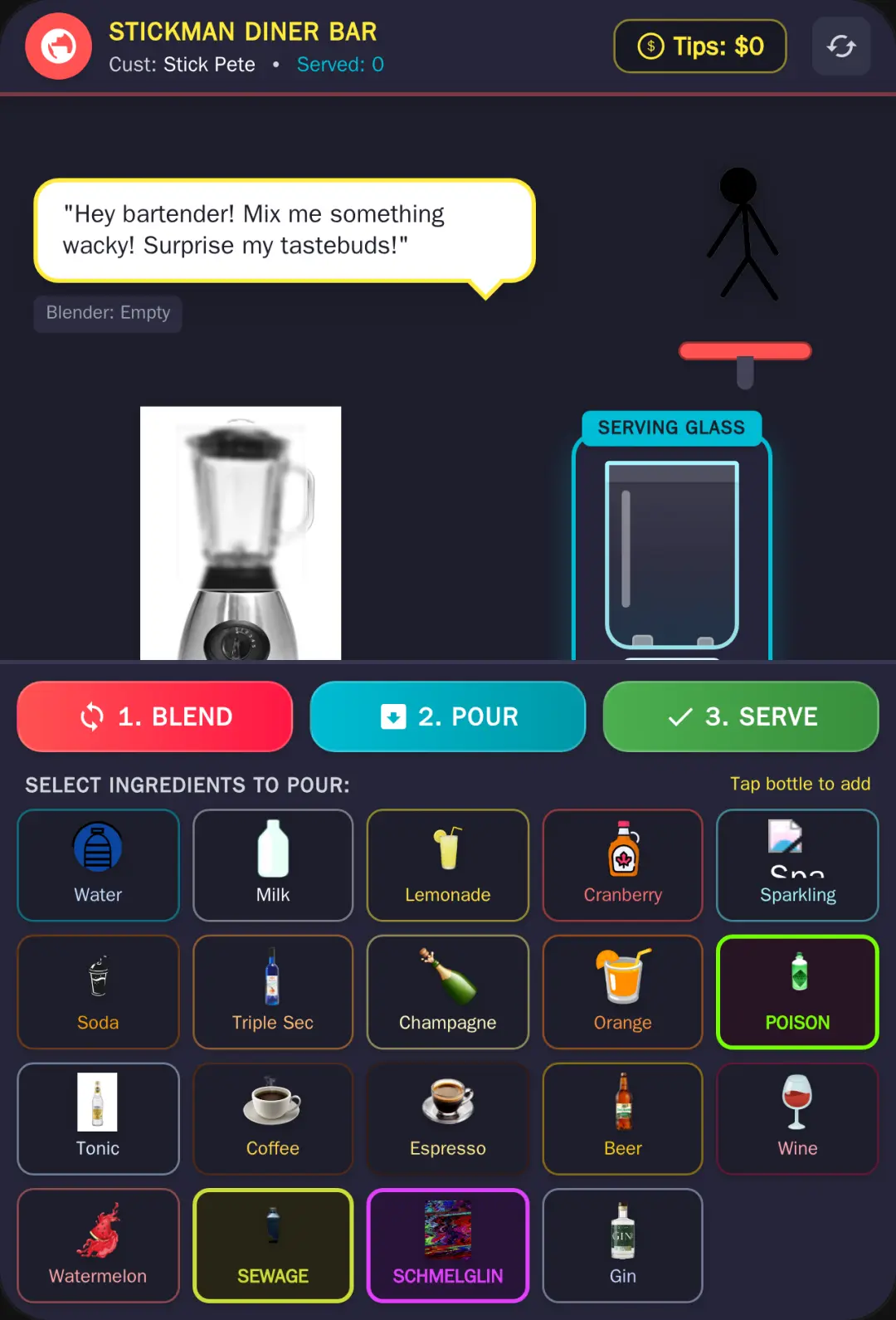 Stickman Blender Bar cover