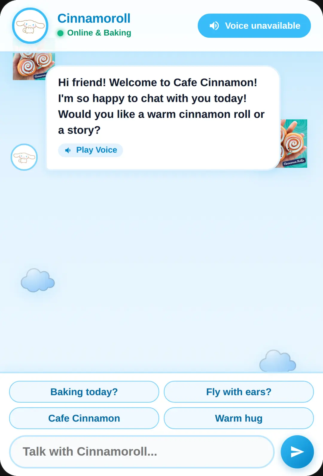 Chat with Cinnamoroll cover