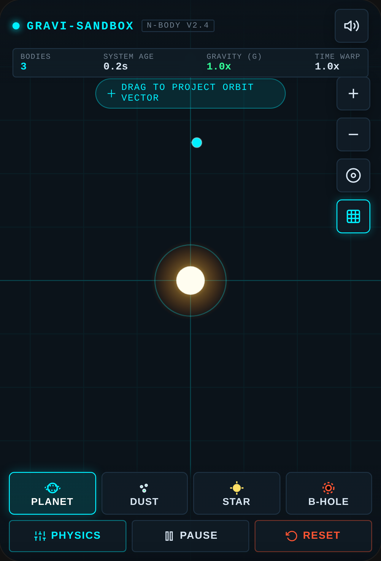 ORBITAL BLUEPRINT // Gravitational Physics Sandbox cover