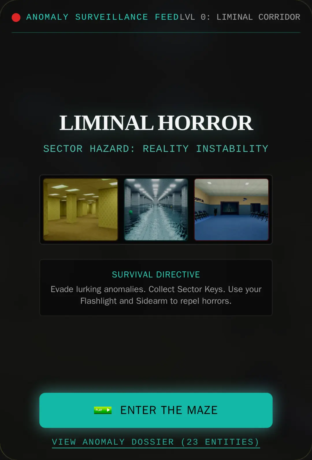 Liminal Backrooms Horror cover
