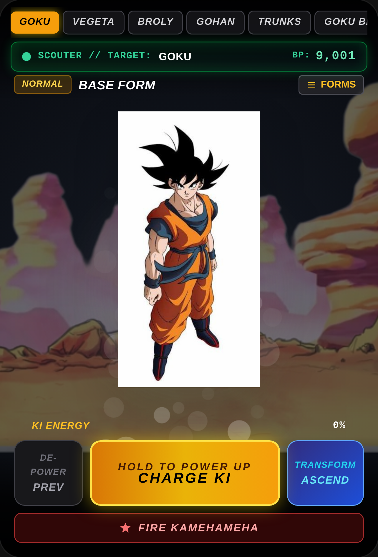 Dragon Ball Saiyan Ki Charge & Transformation Simulator cover