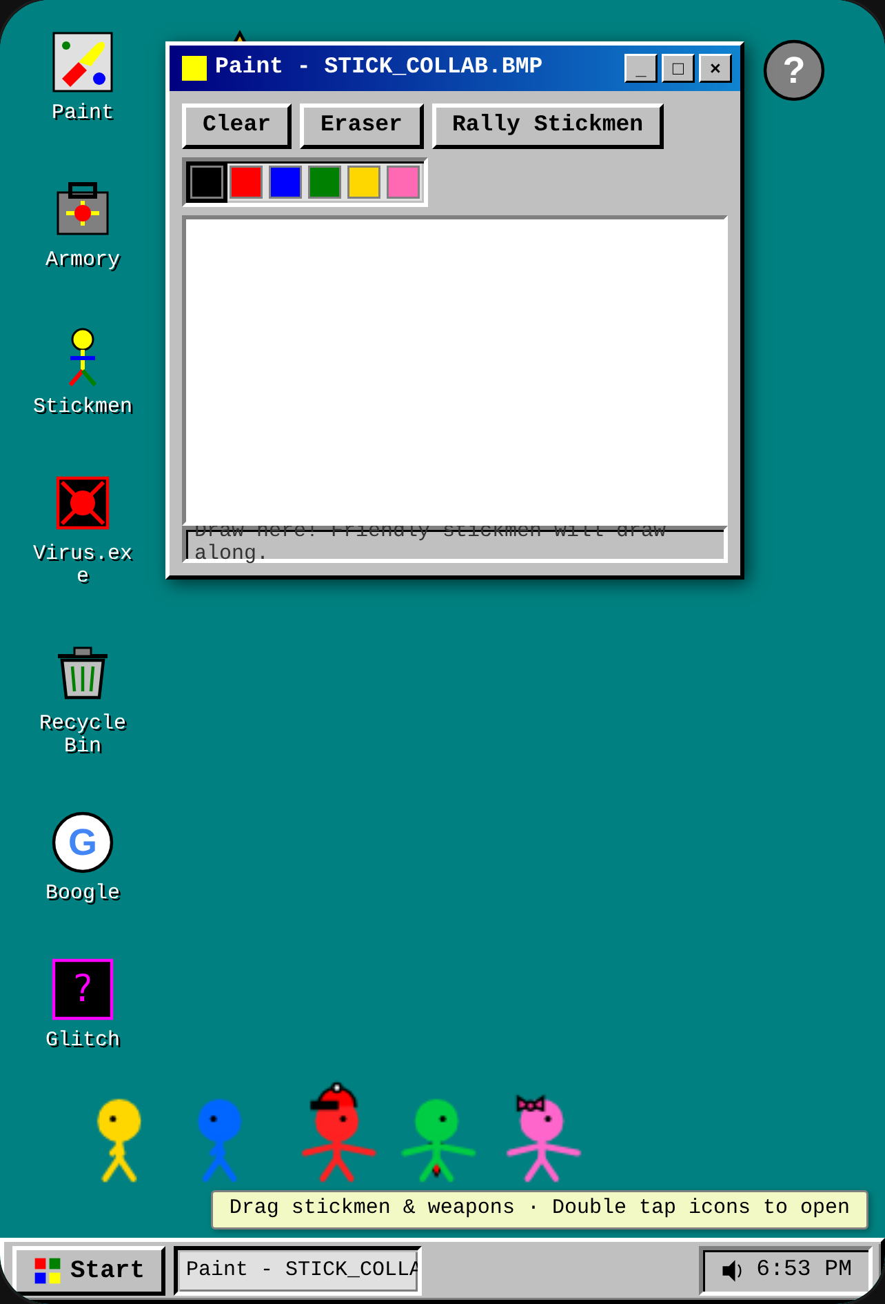 Retro OS - Stickman Desktop cover