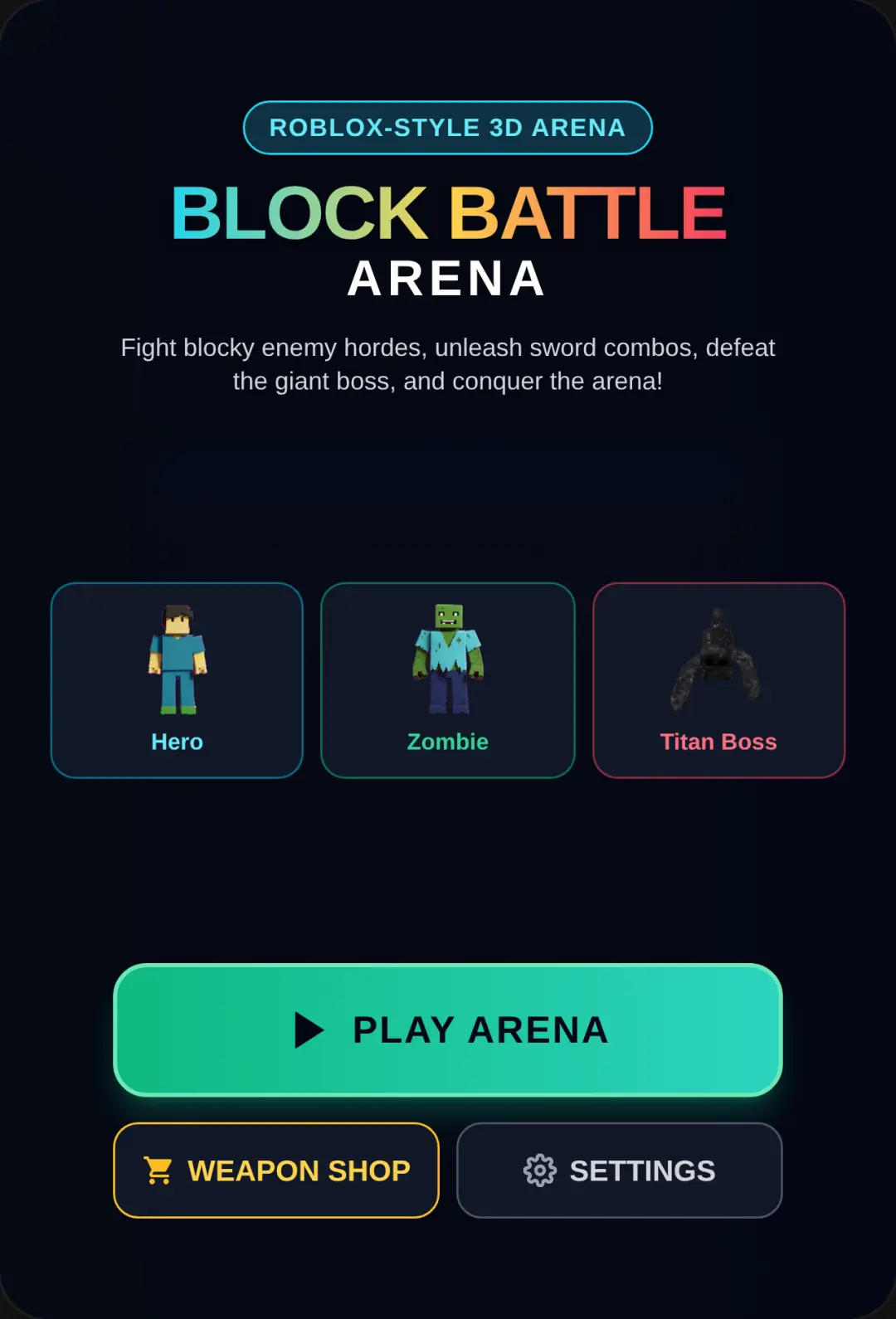 BLOCK BATTLE ARENA cover