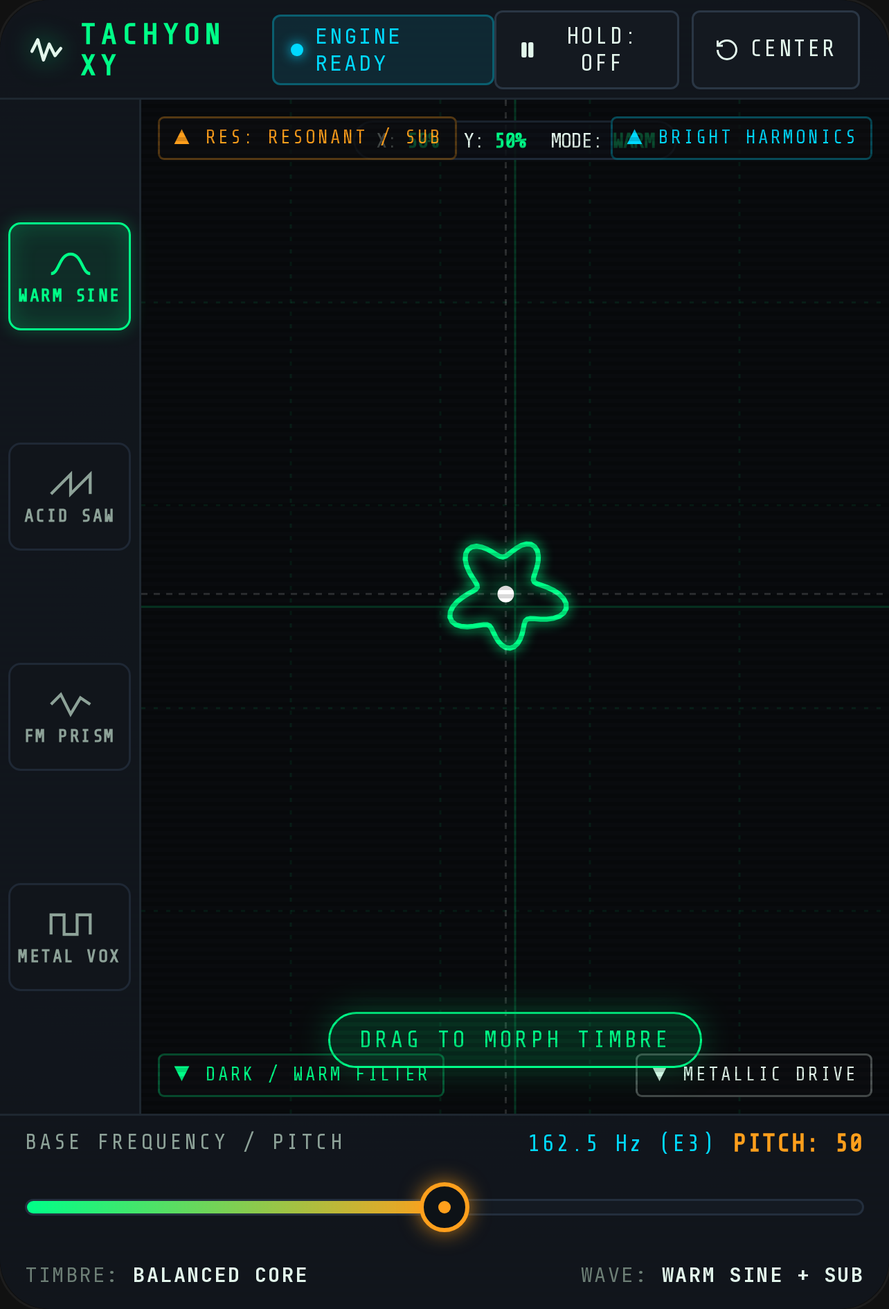 Tachyon XY Vector Synth cover