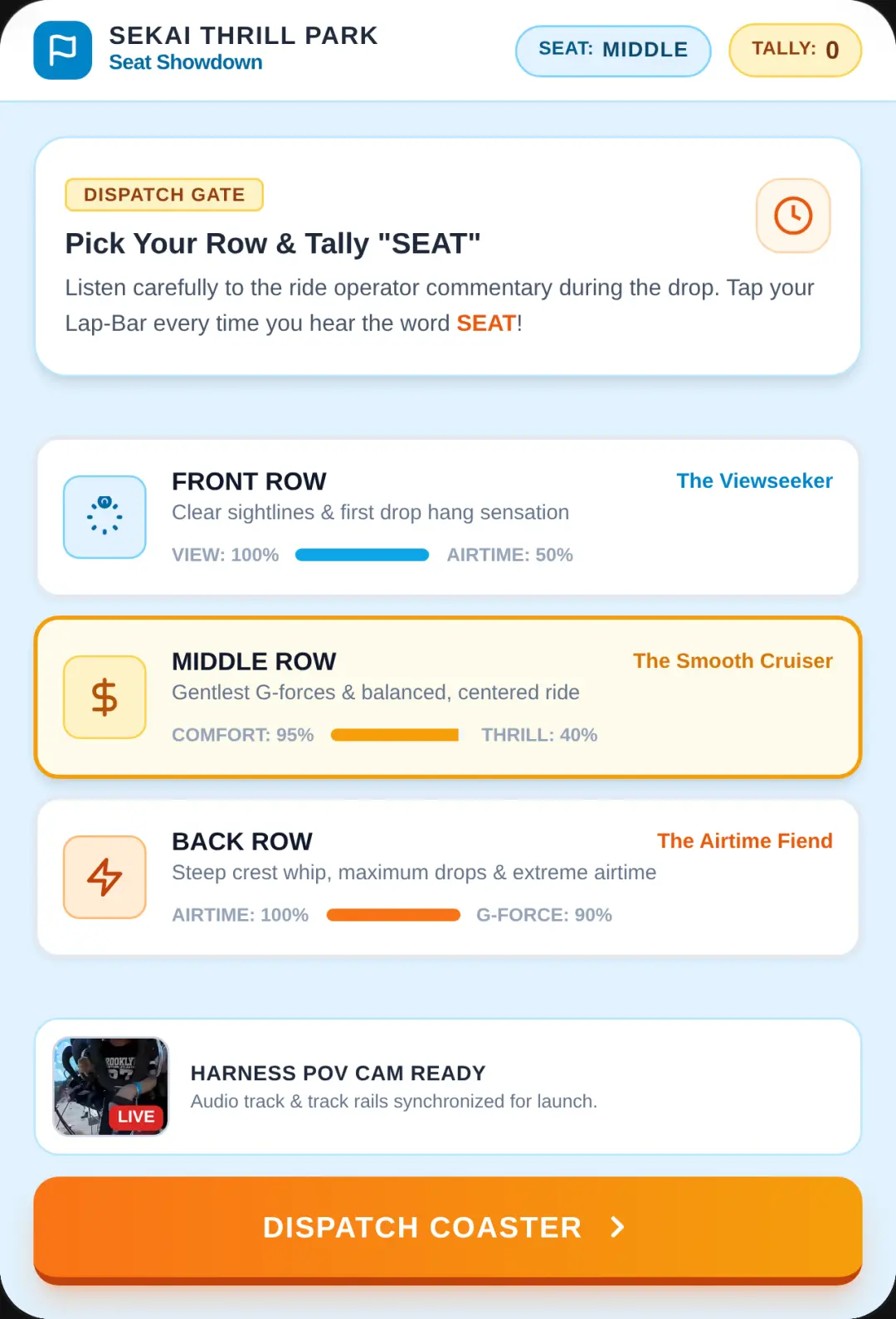 Roller Coaster Seat Showdown cover