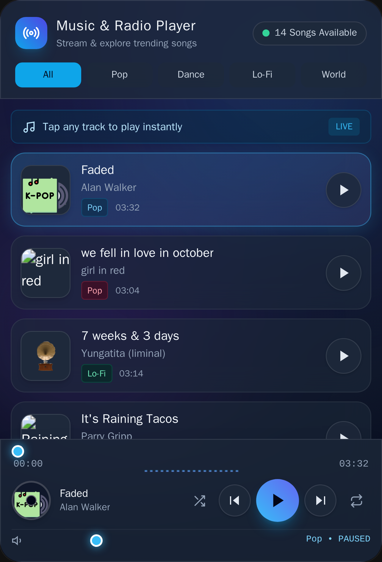 Music & Radio Player cover