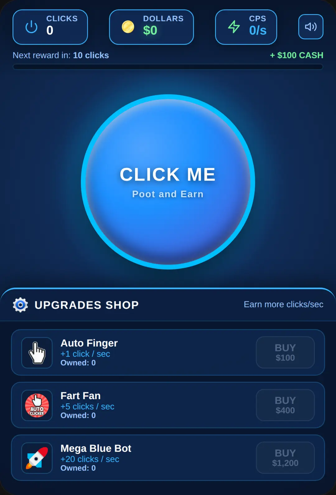 Blue Button Clicker cover