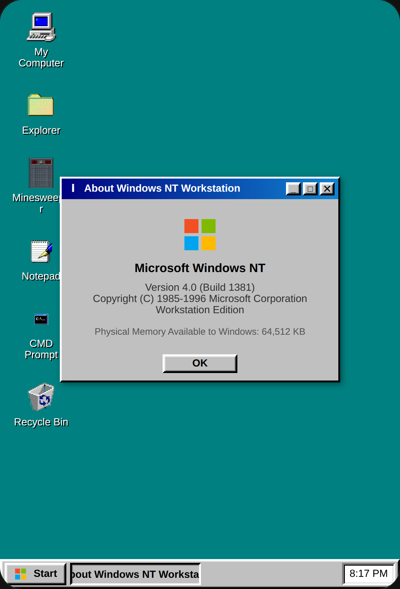 Windows NT Workstation cover