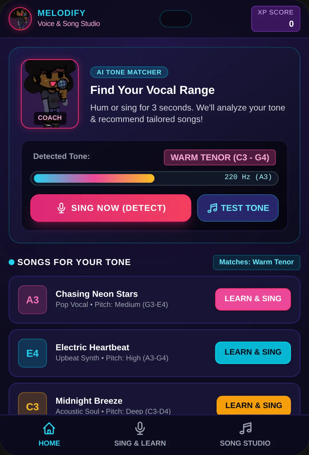 Melodify — Voice & Song Studio cover
