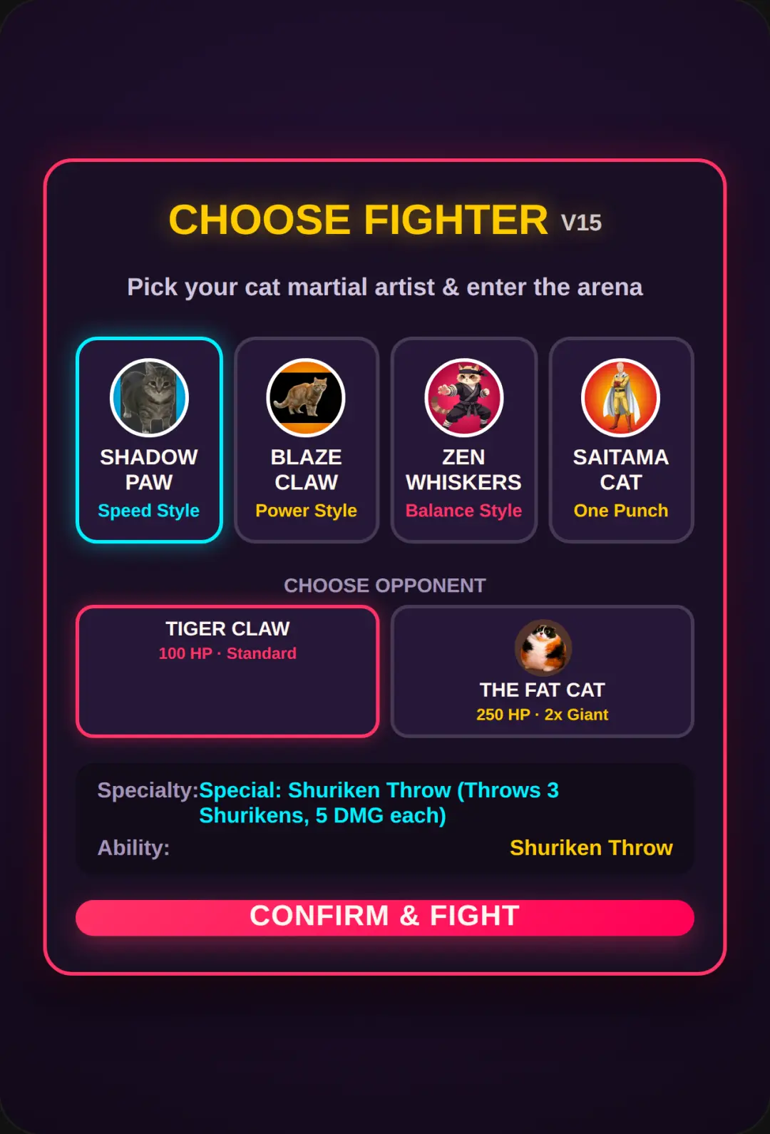 Cat Brawl: Kung-Fu Arena cover