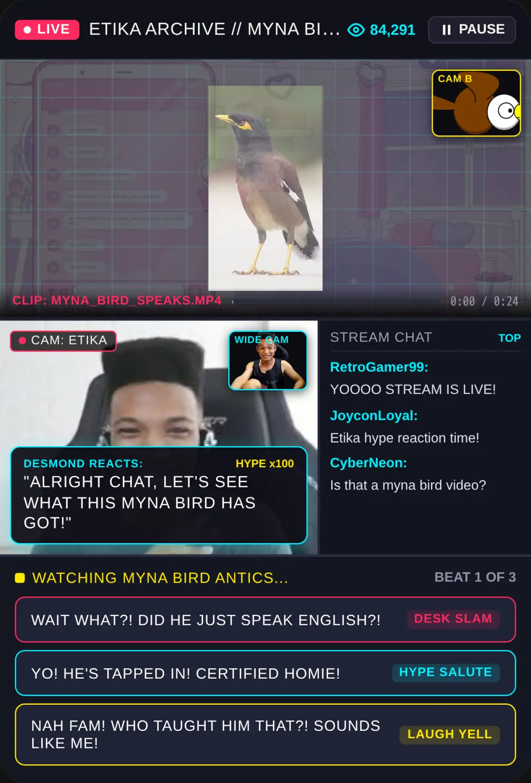 Etika Reacts to Myna Bird Video cover