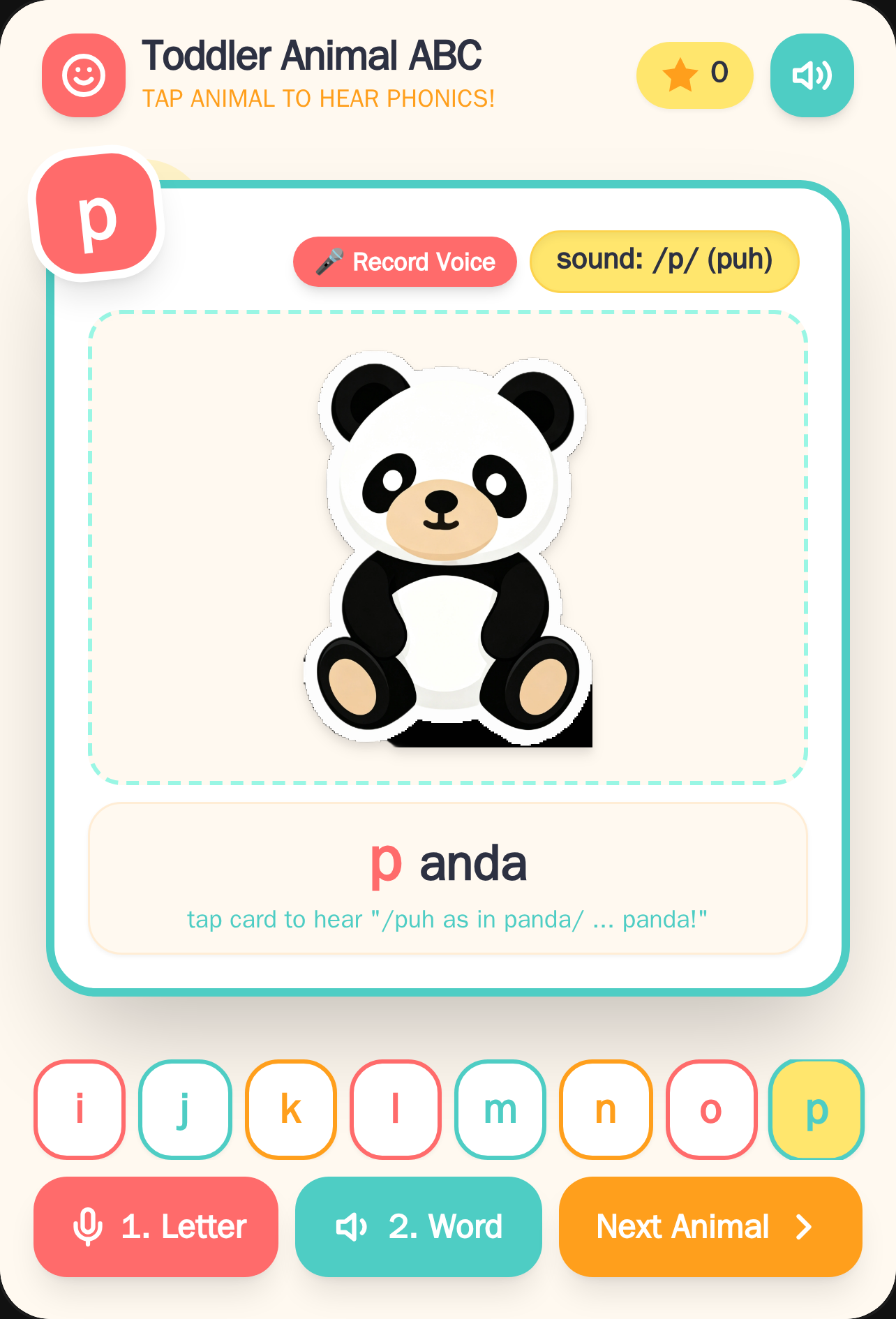 Toddler Animal ABC Phonics cover