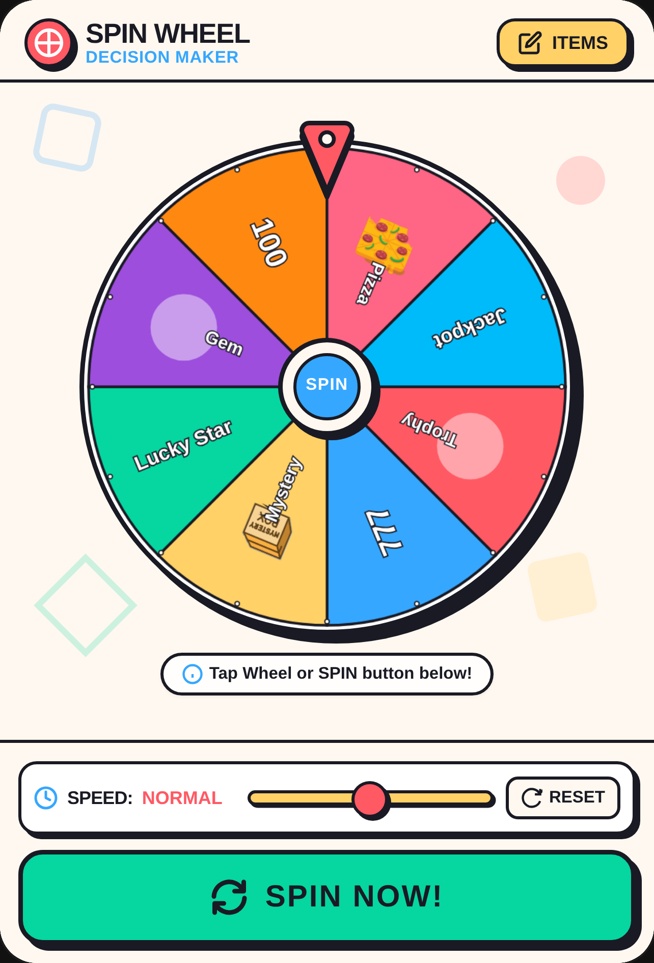 Spin Wheel cover