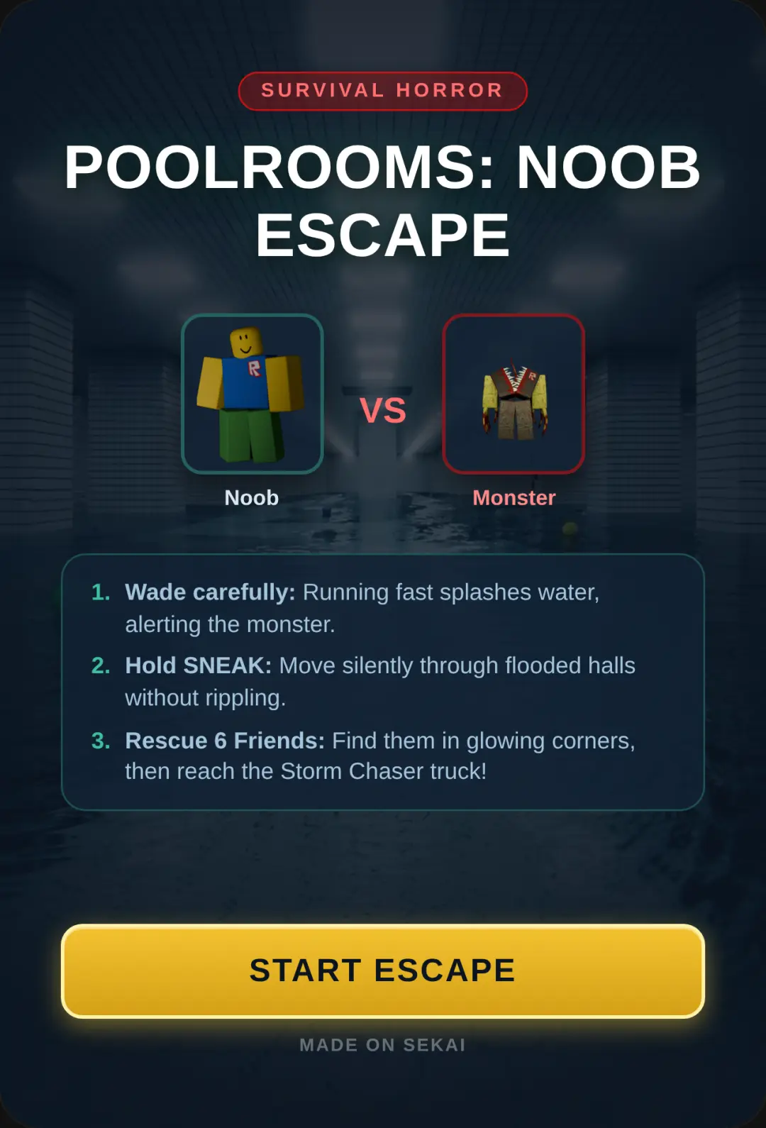 Poolrooms: Noob Escape cover