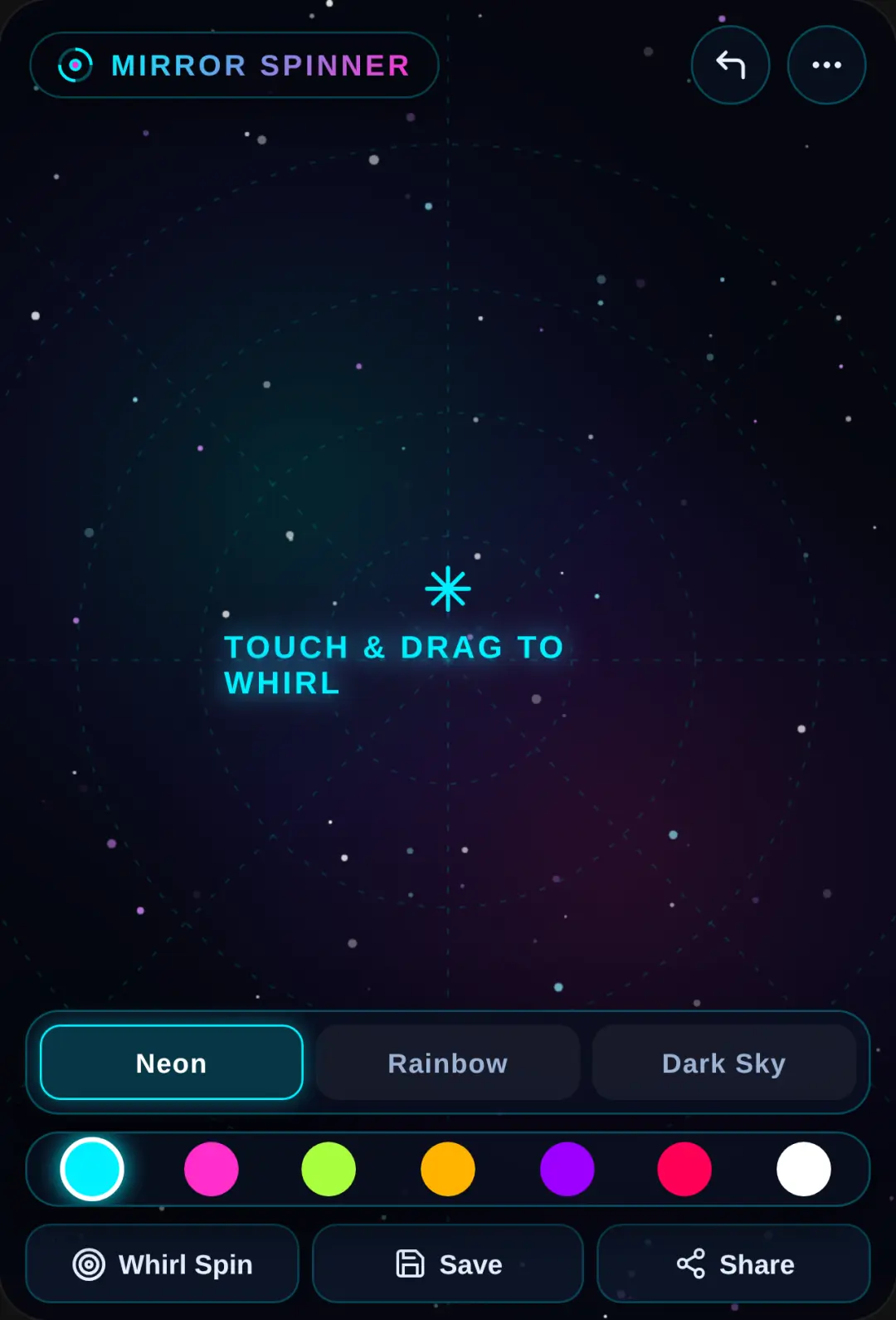 NEON MIRROR SPINNING GAME cover