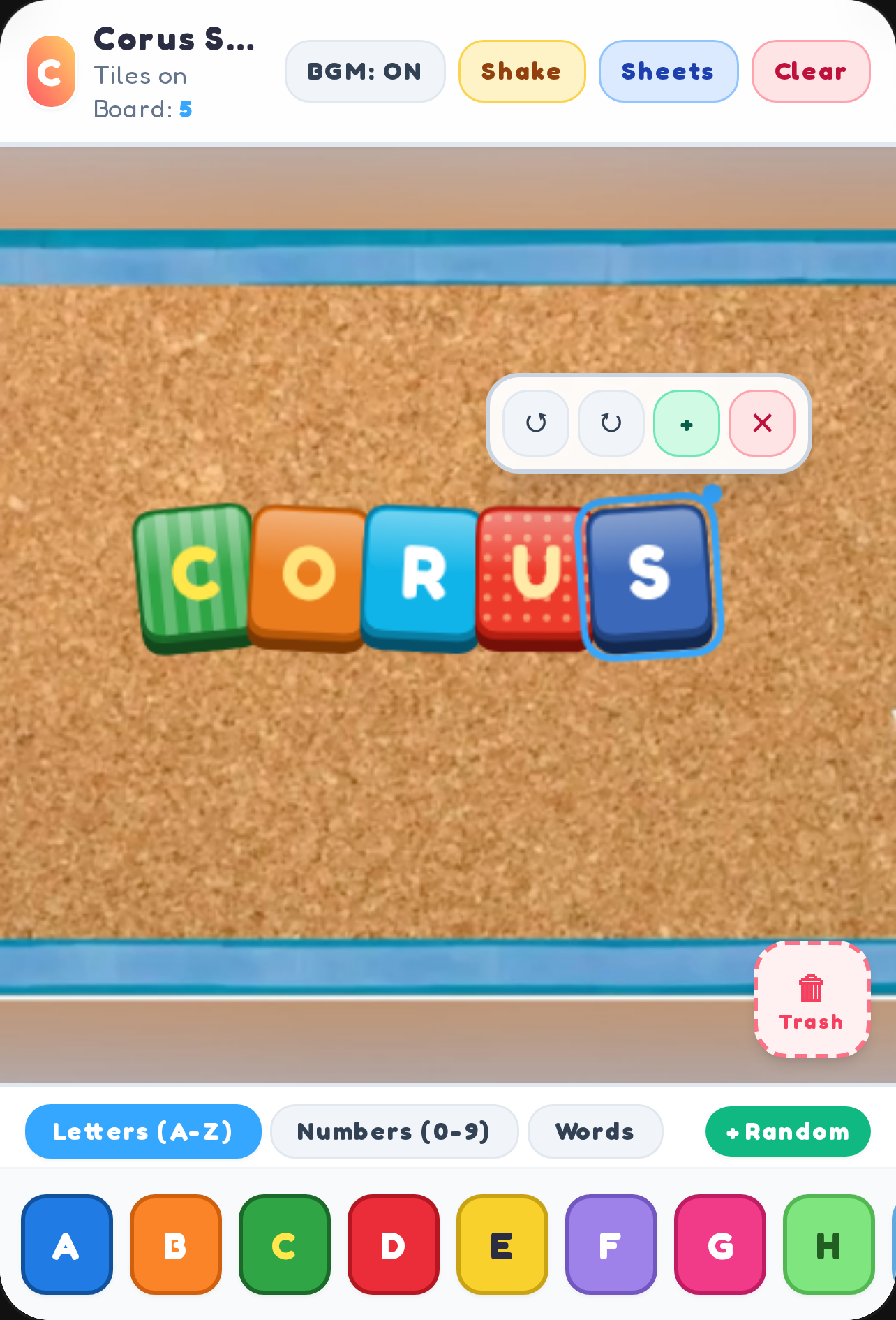 Corus Letters Sandbox cover