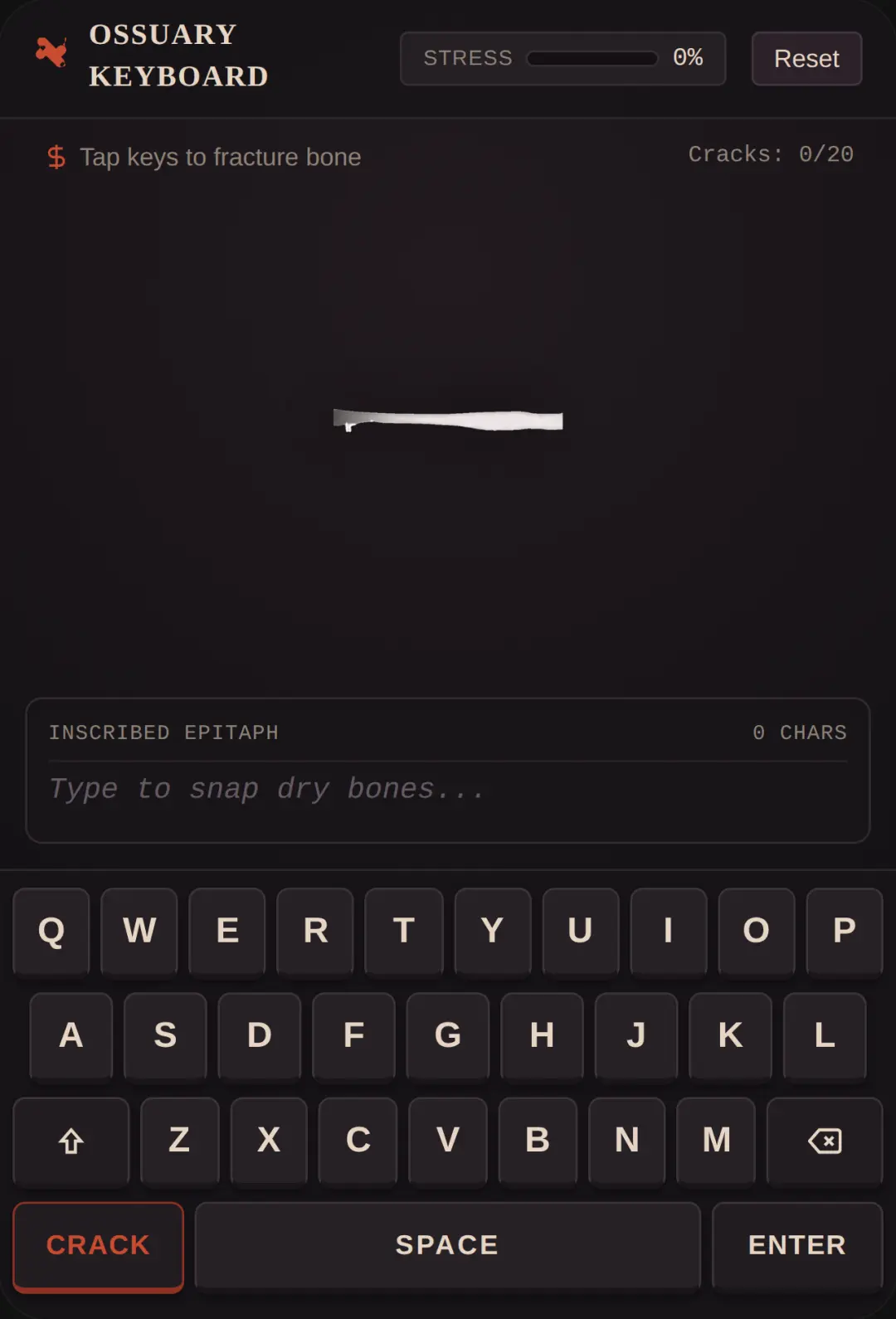 Bone Cracking Keyboard cover