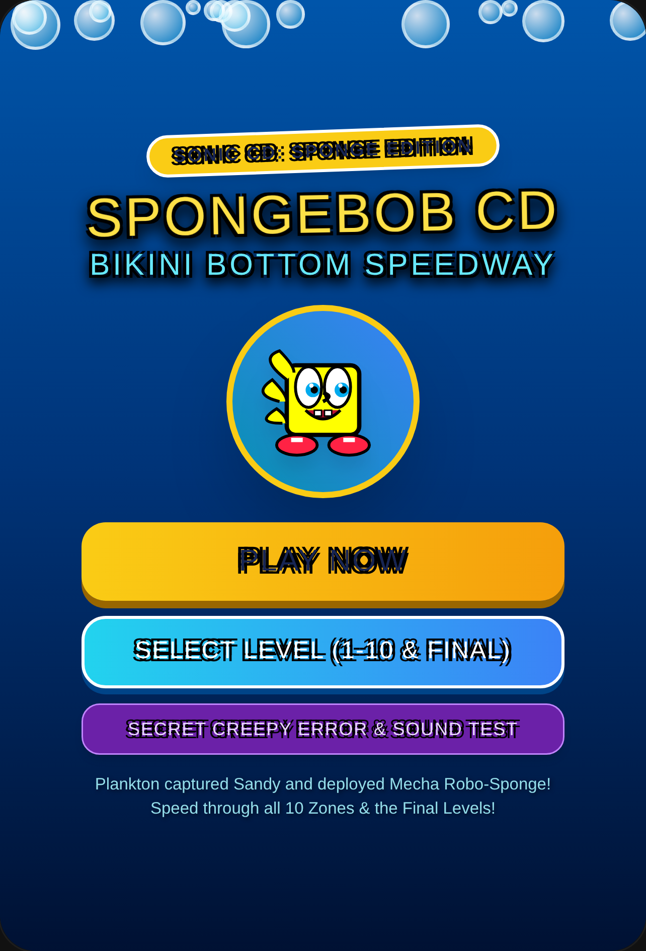 SpongeBob CD: Bikini Bottom Rush cover