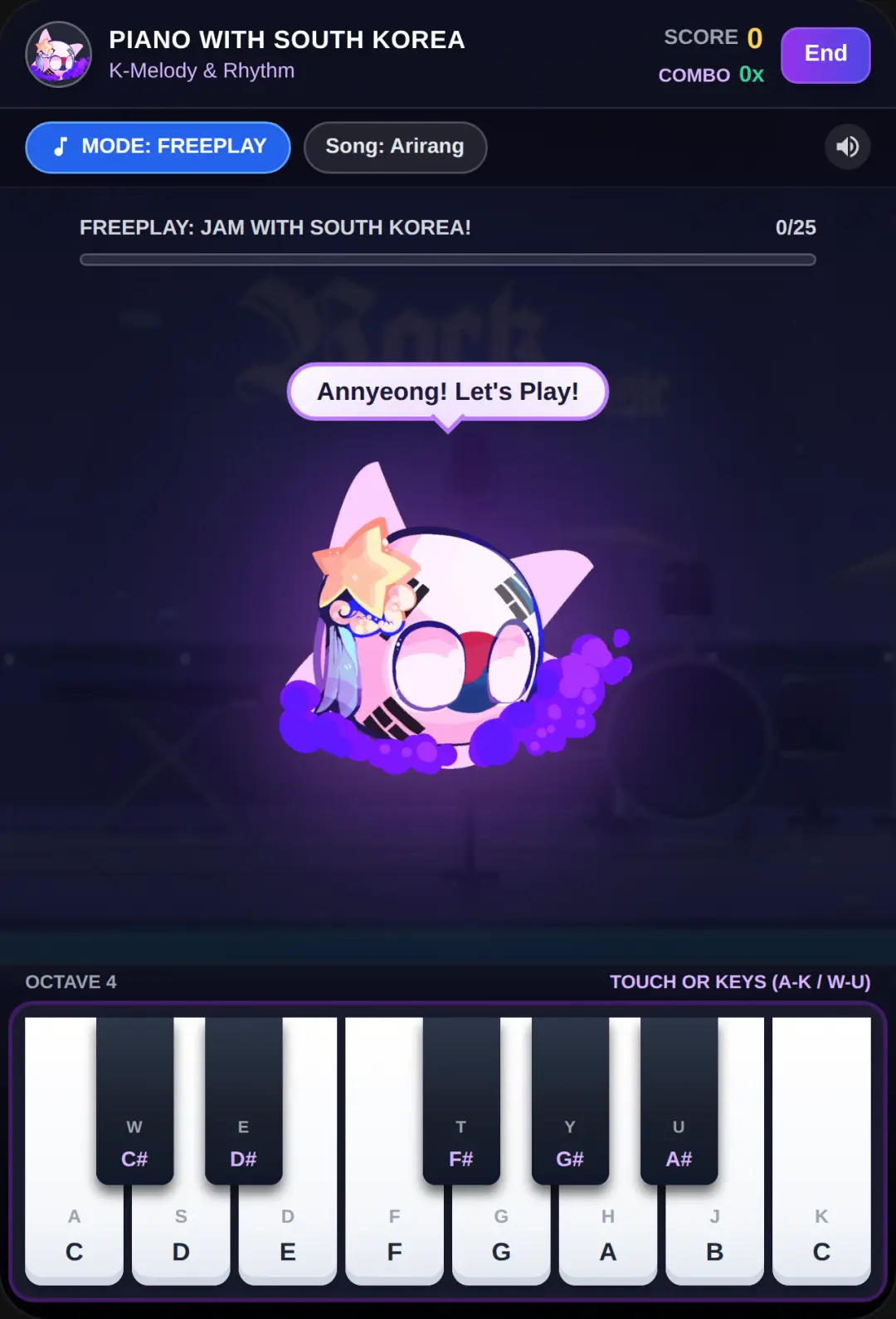 Piano with South Korea cover