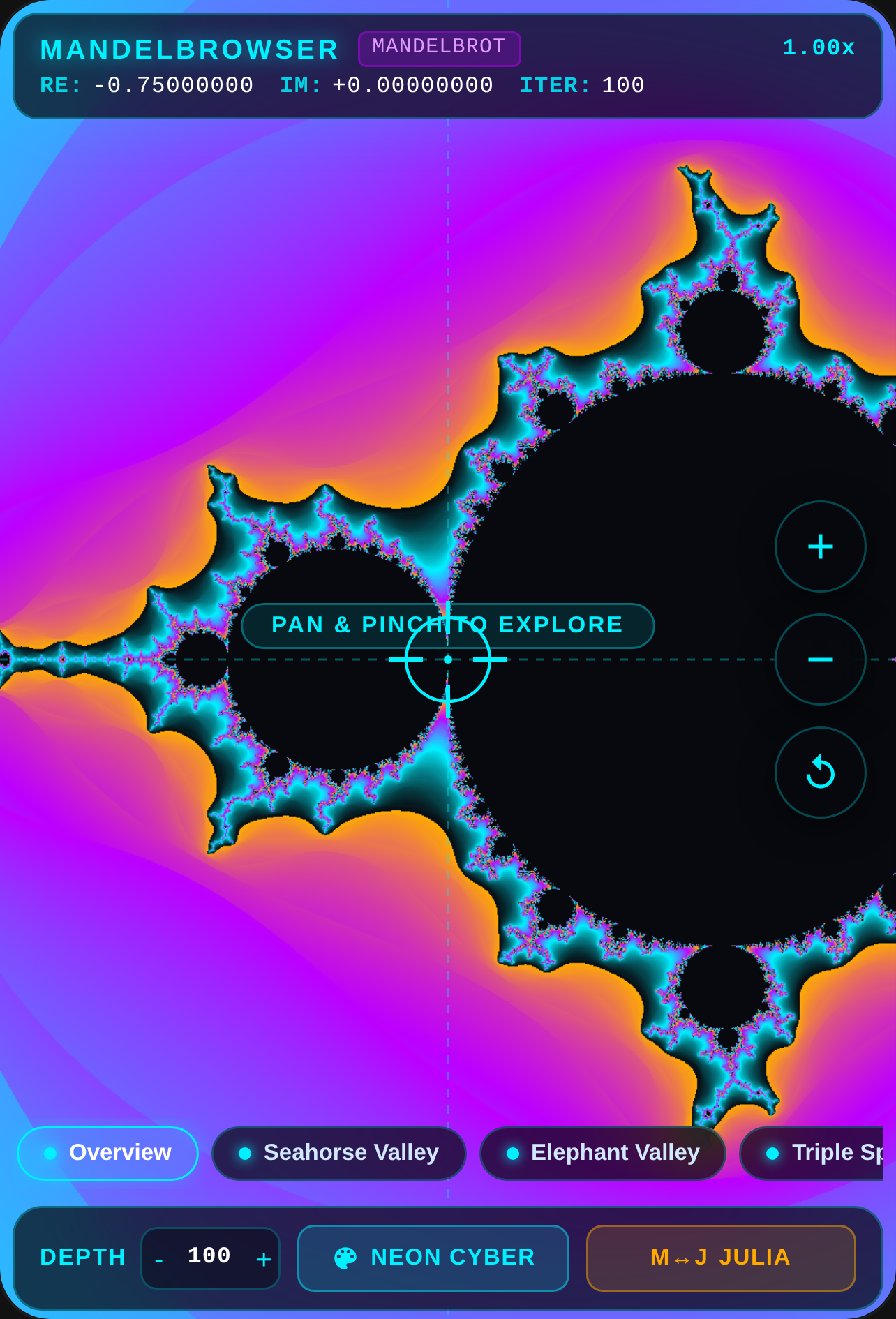 Mandelbrowser v3.8 — Deep Space Fractal Telemetry cover