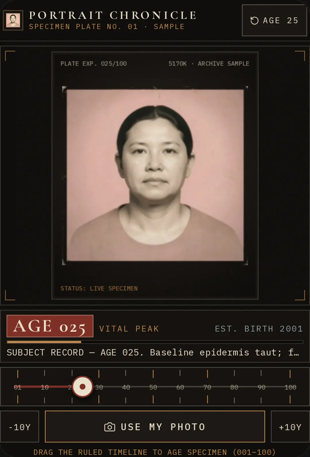 Portrait Chronicle — Age 001–100 cover