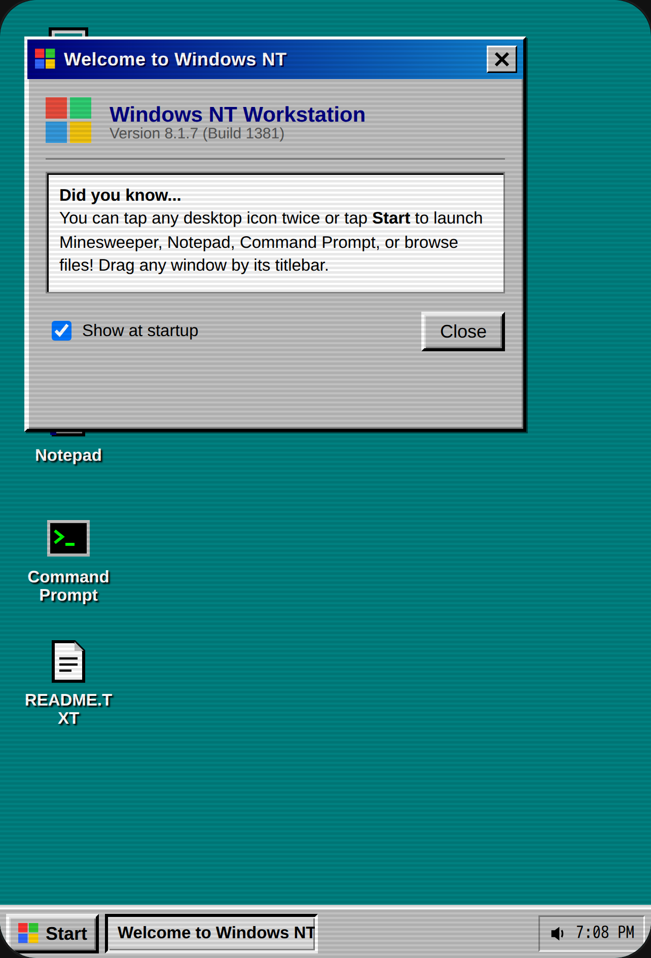 Windows NT Workstation 8.1.7 OS cover