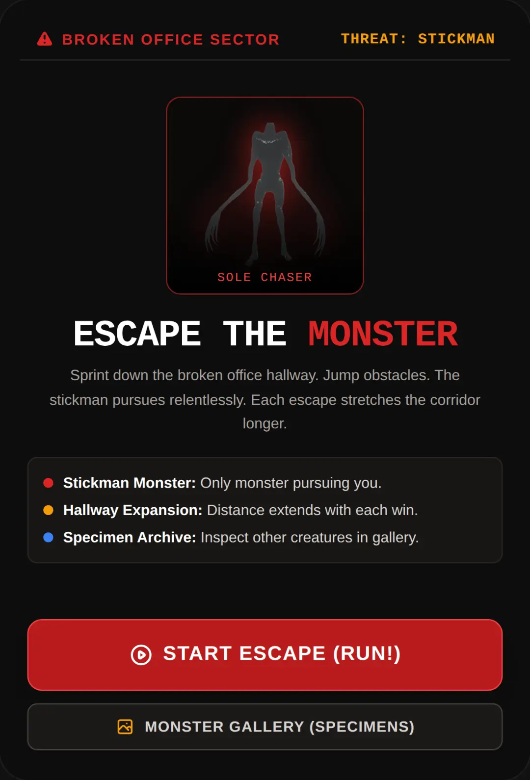 Escape The Monster - Stickman Hallway cover