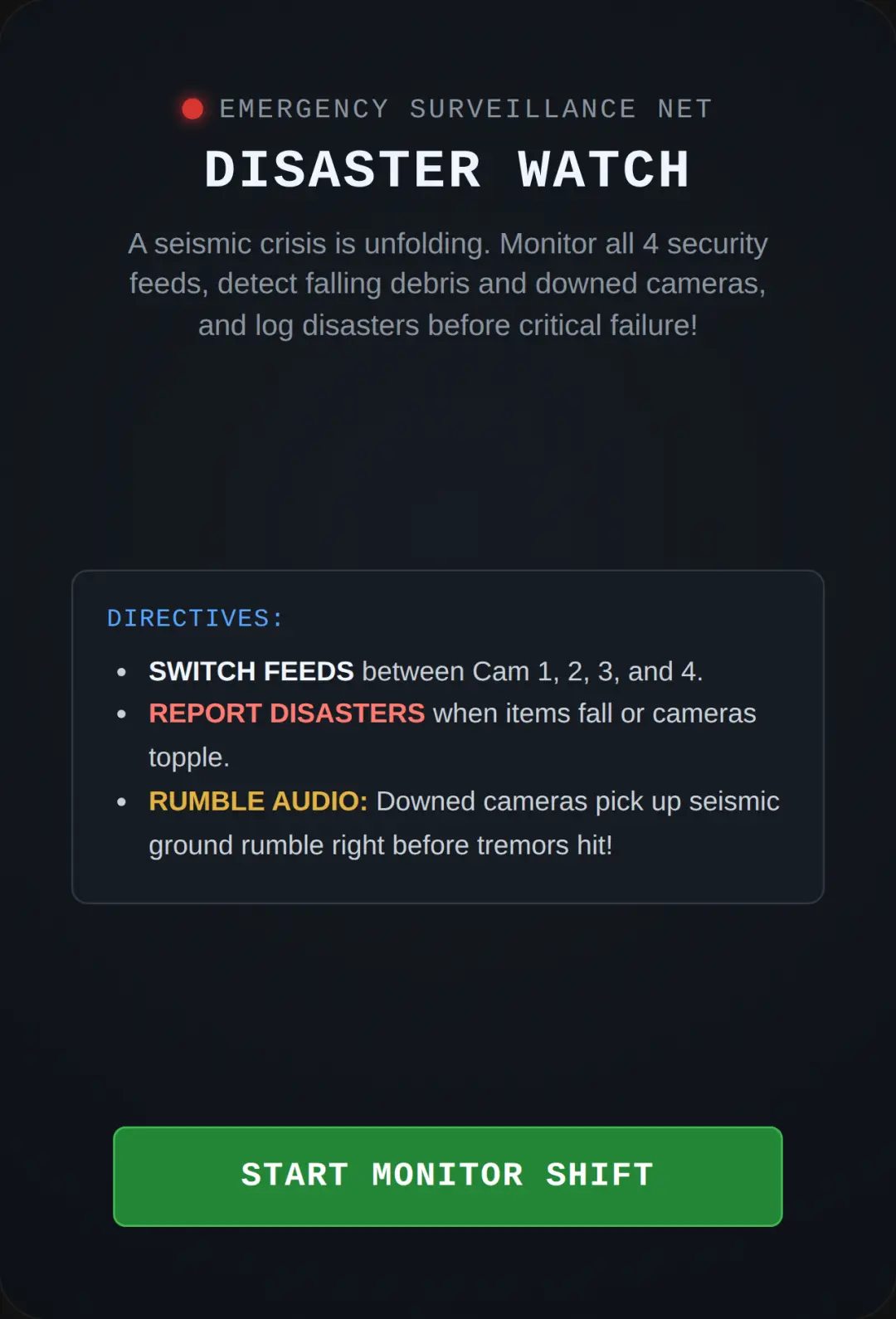 Disaster Watch - Surveillance Dispatch cover