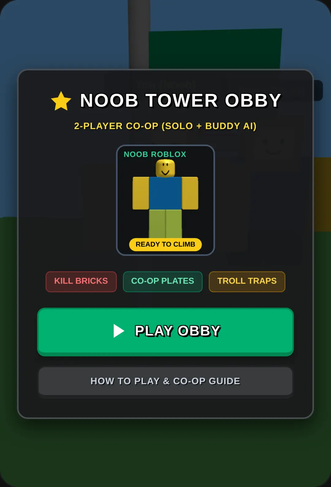 Noob Tower Obby - 2 Player Co-op cover