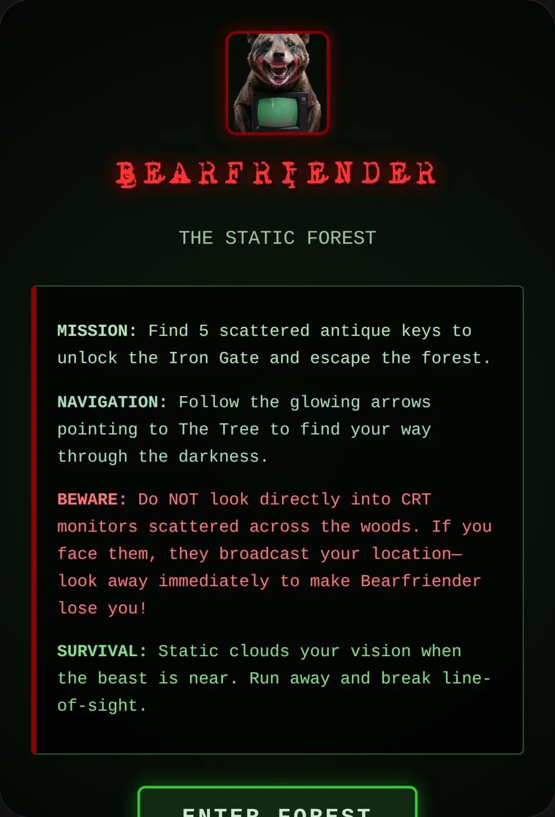 Bearfreinder, just dont get caught cover