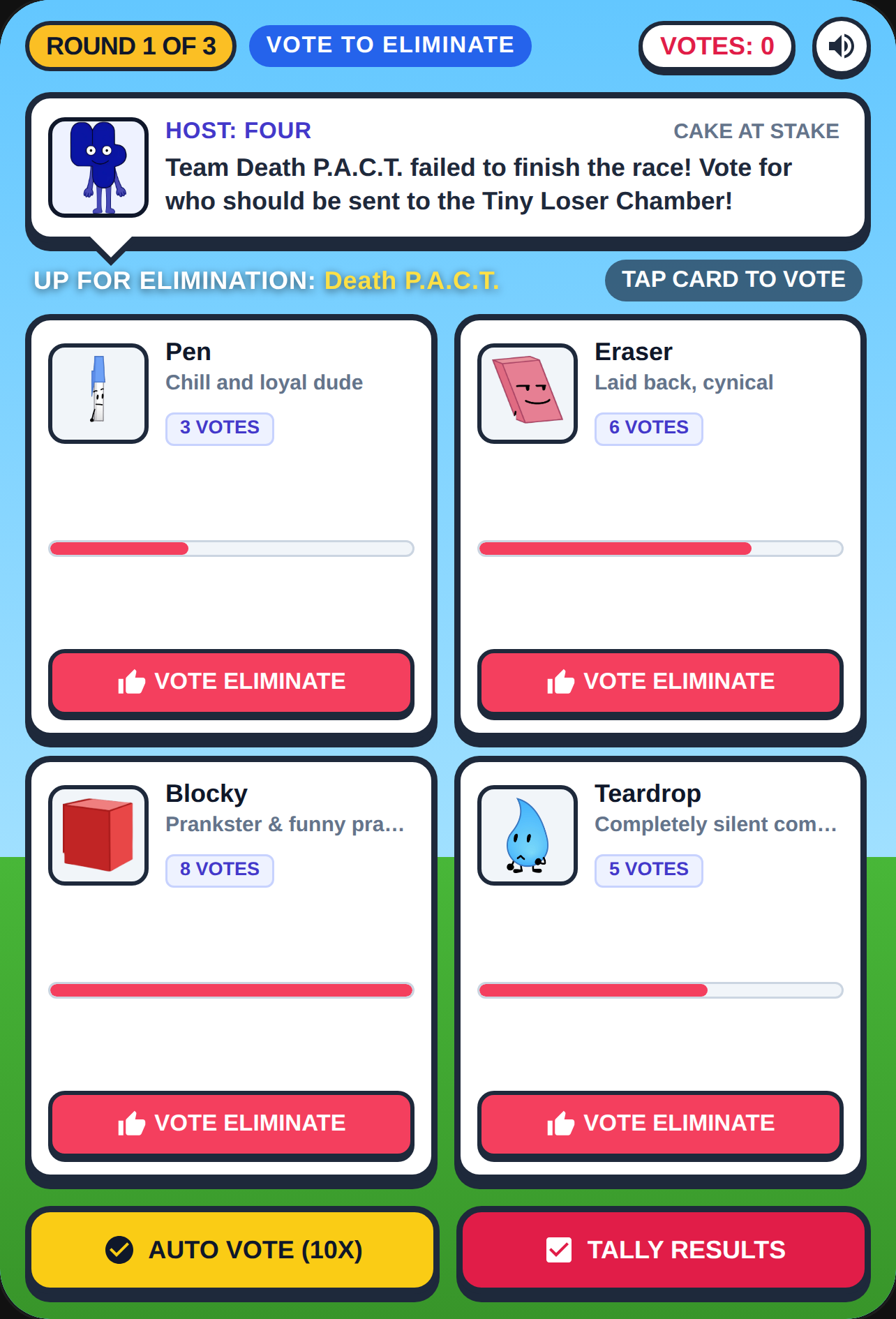 BFDI Voting Simulator cover