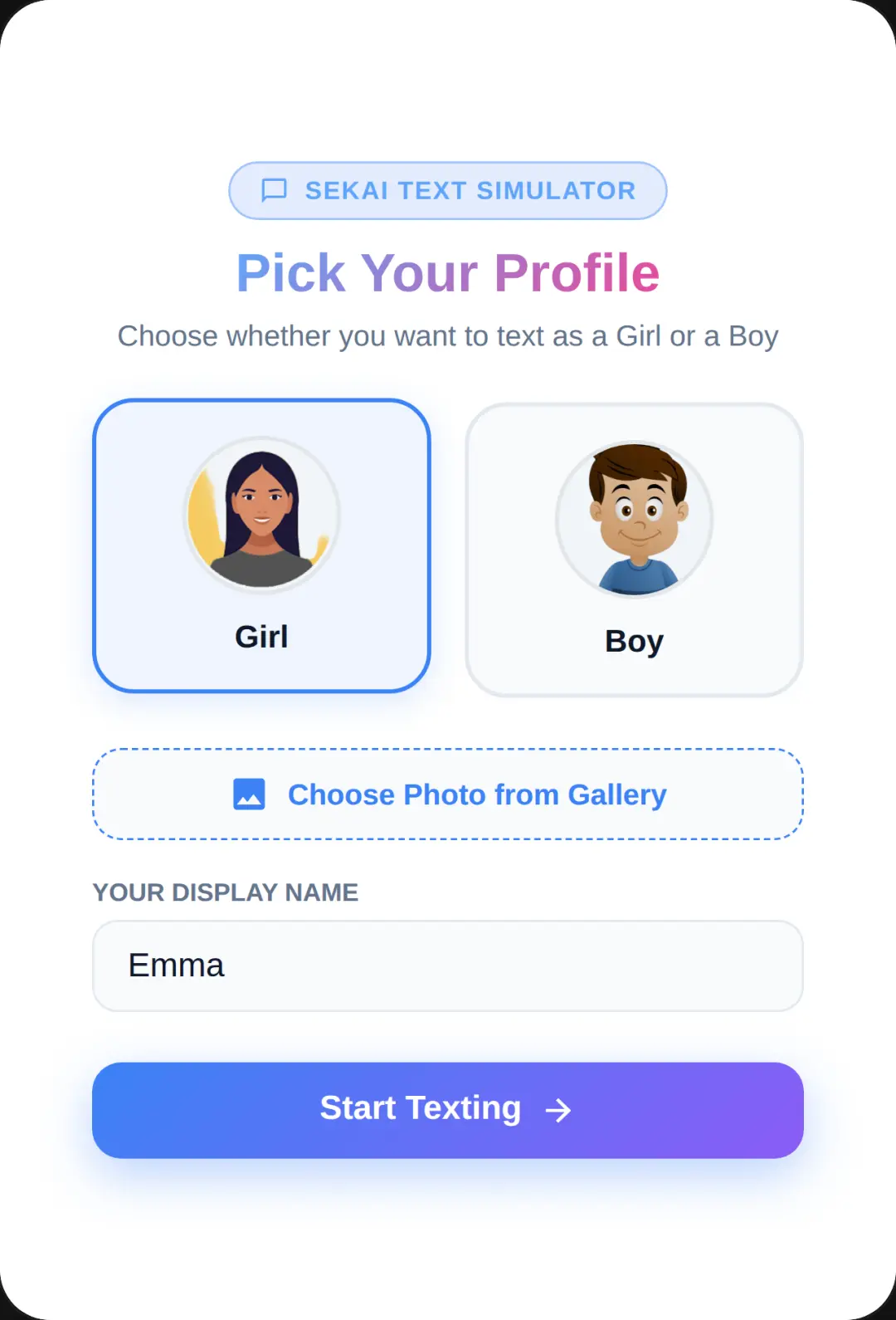 TextSim - Modern Messaging Simulator cover