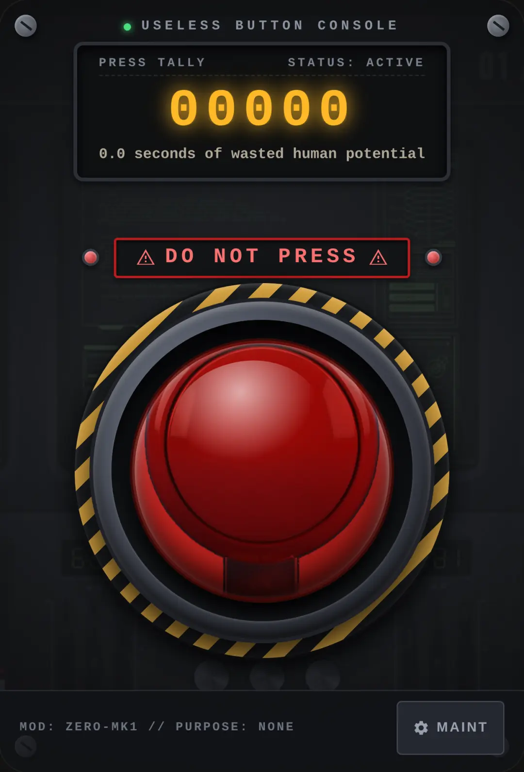 Useless Button cover