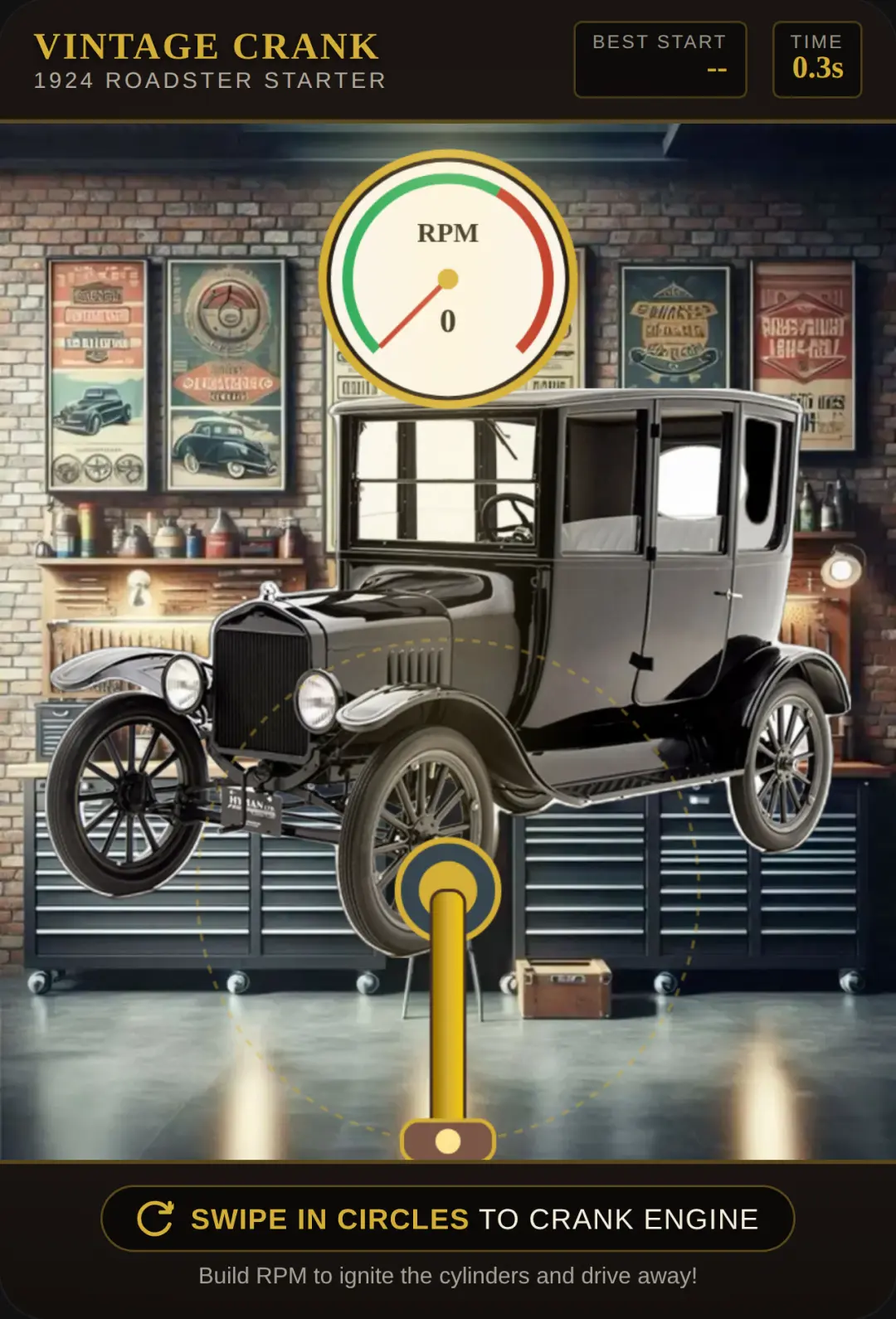 Vintage Crank Starter cover