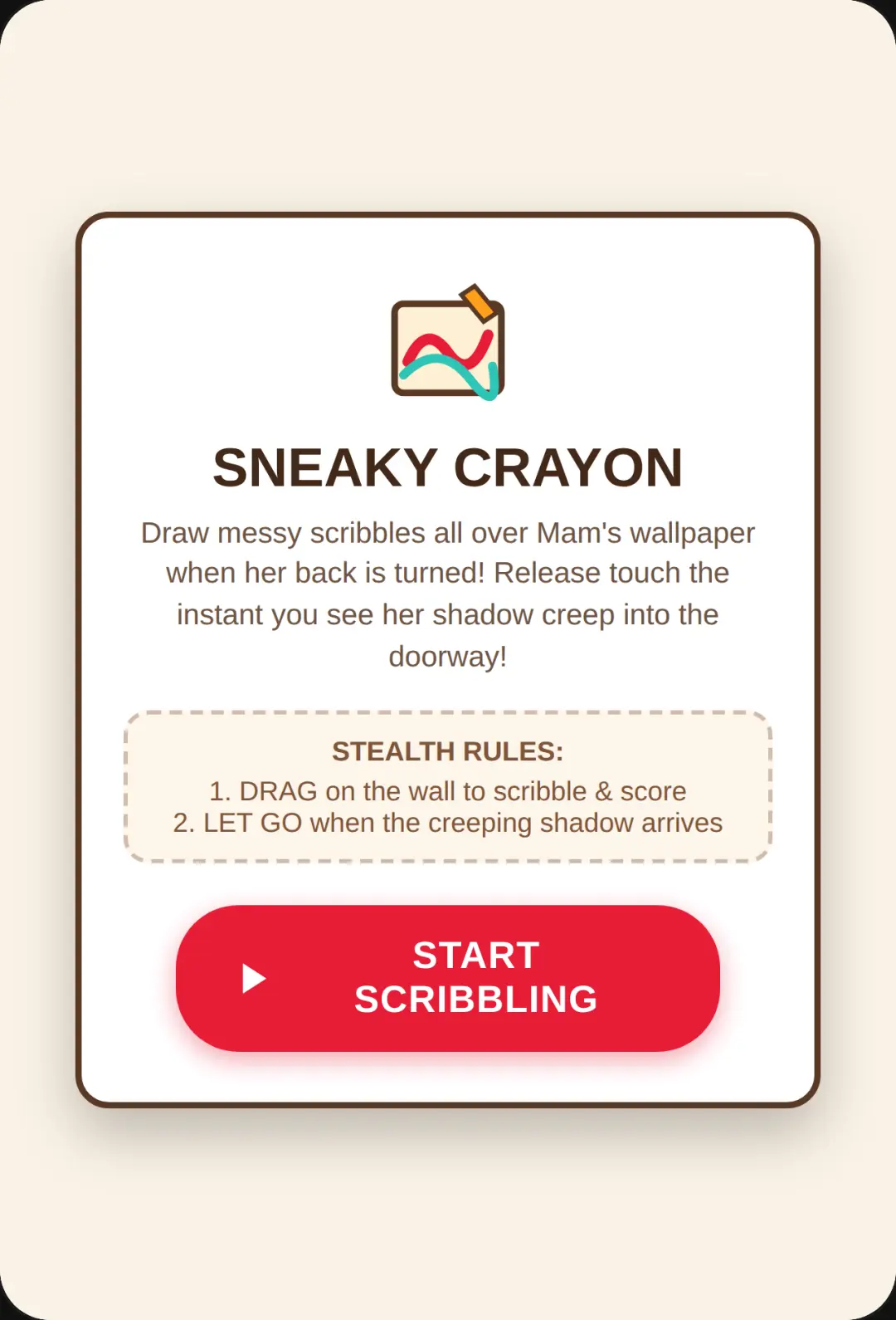 Sneaky Scribbles: Wall Crayon cover
