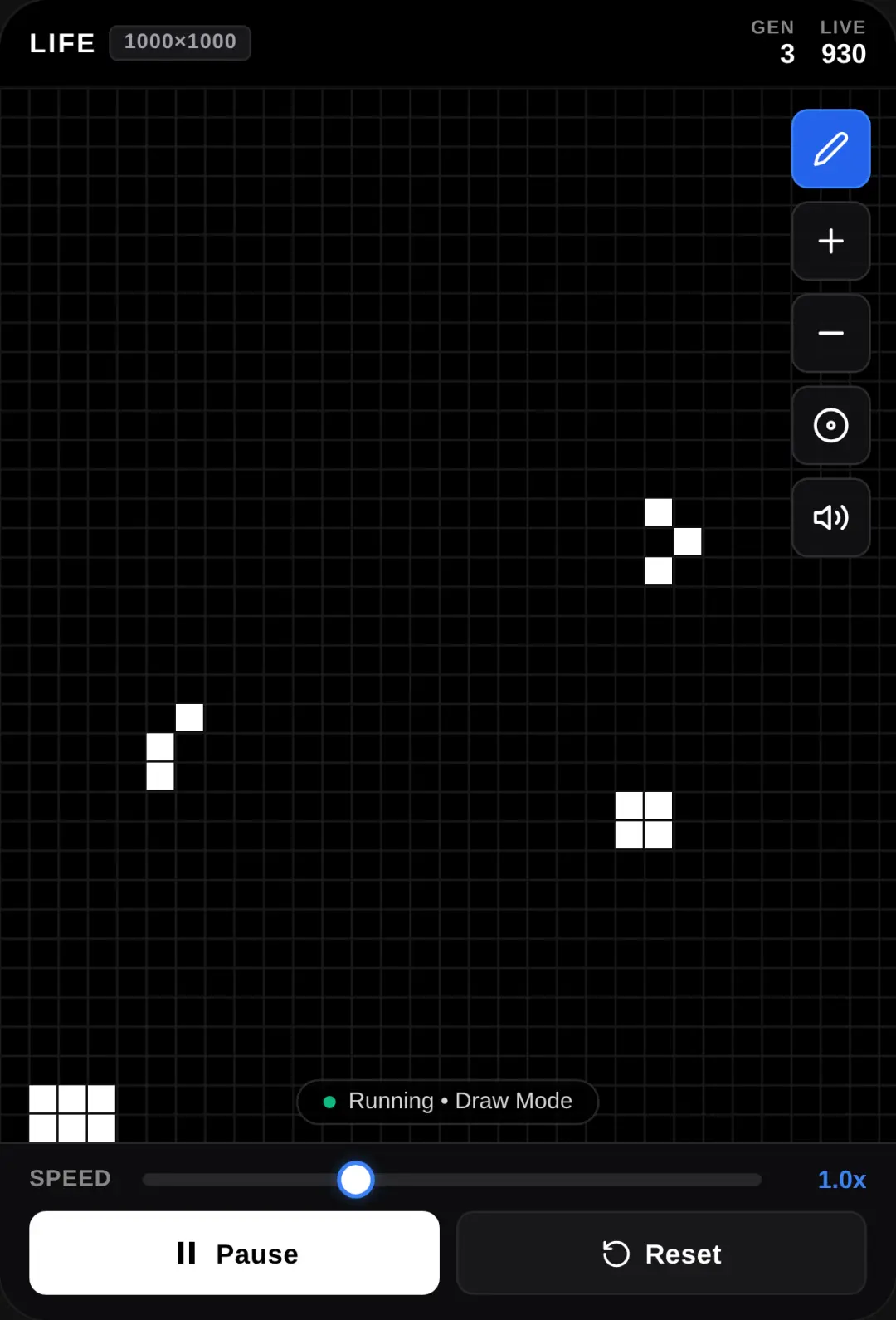 Conway's Game of Life (1000x1000) cover