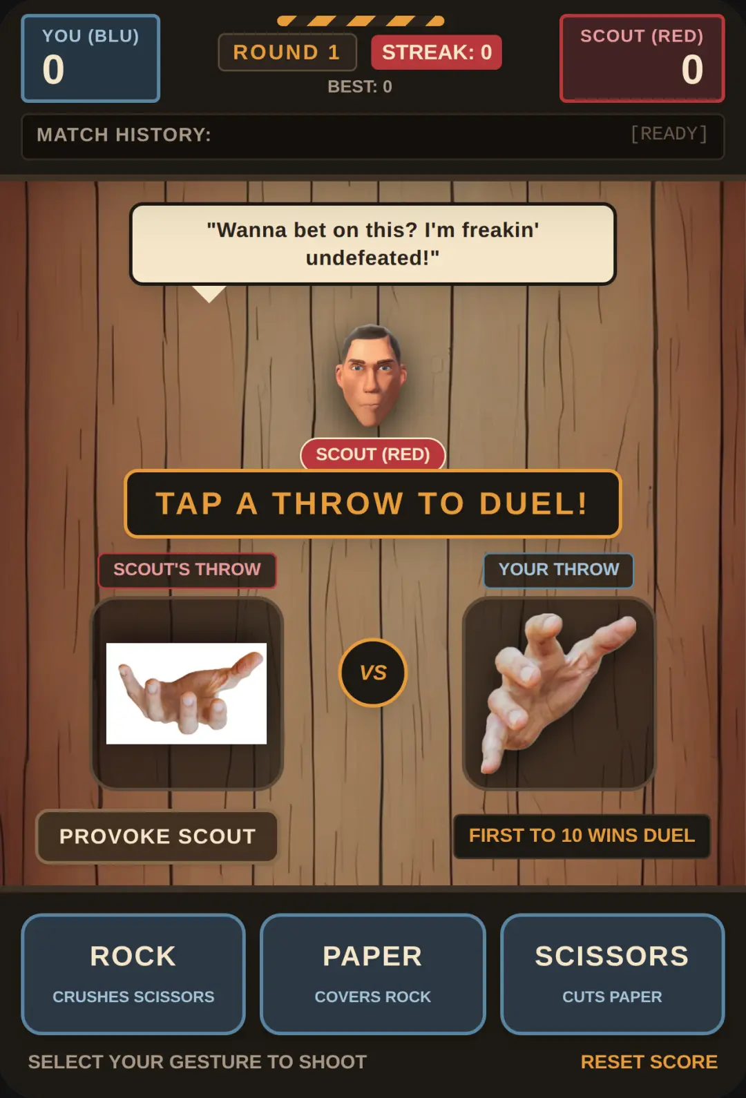 TF2 Scout Tabletop RPS Duel cover