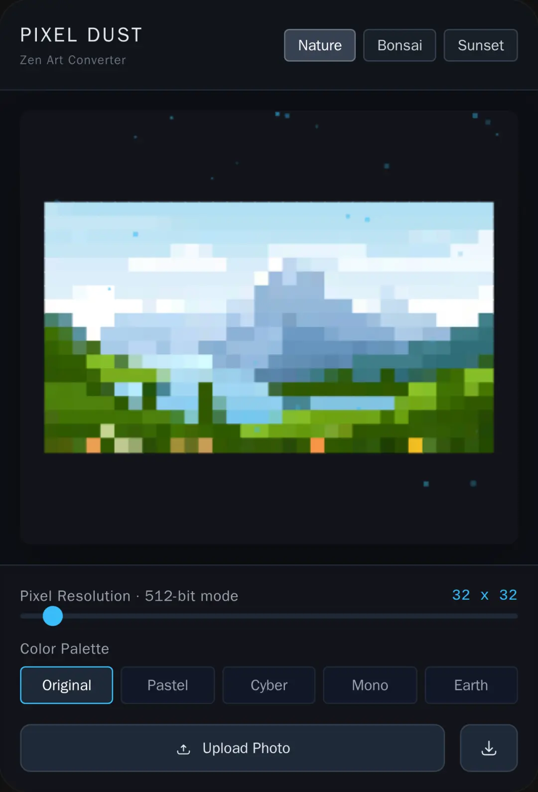 Pixel photo generator cover