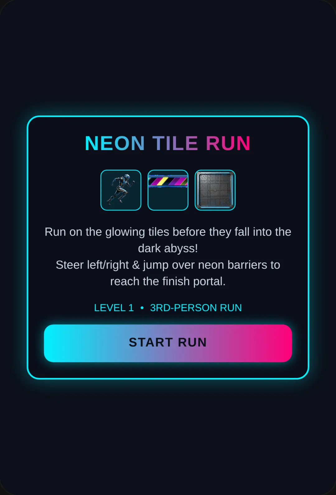 Neon Tile Fall 3D cover