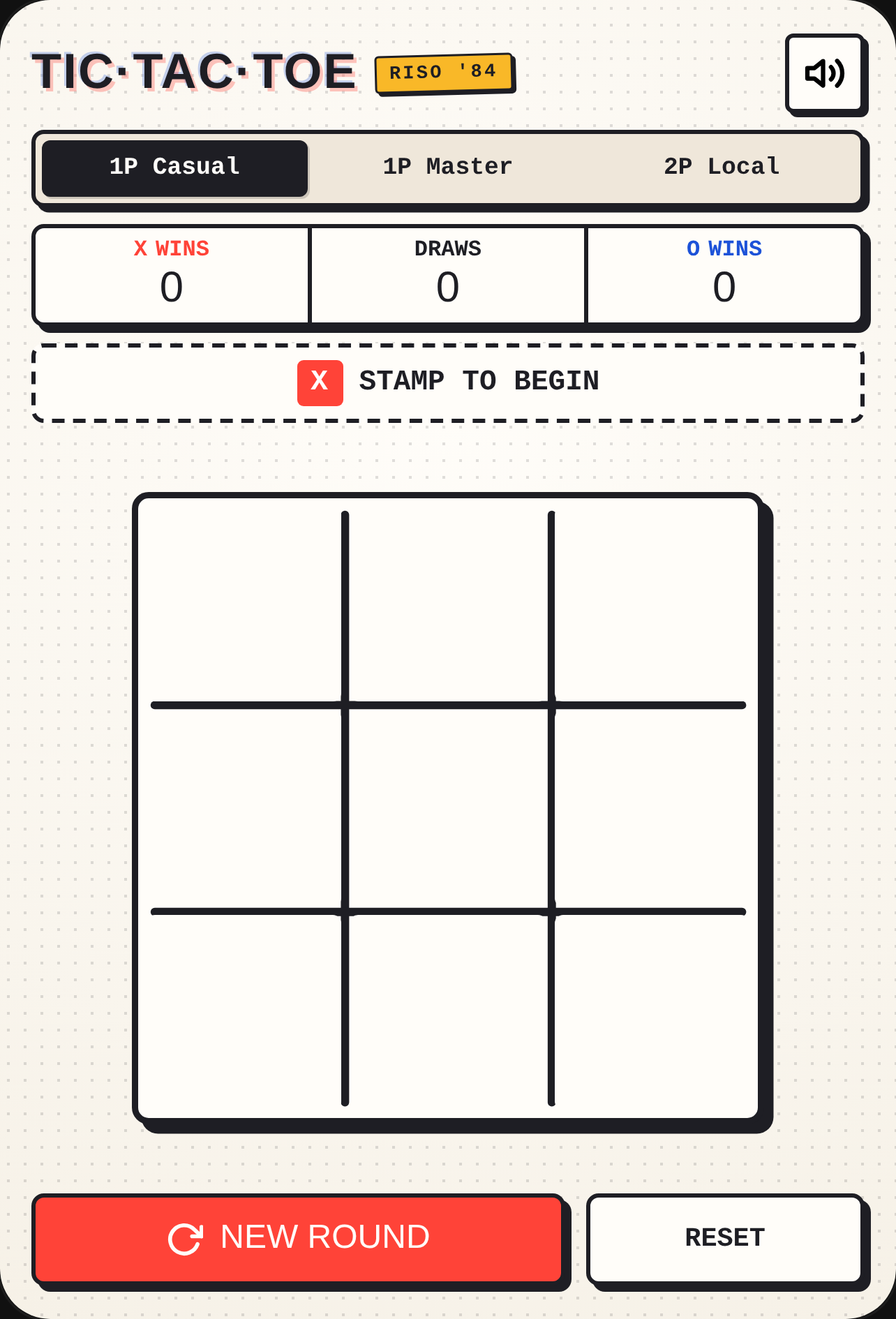 Tic-Tac-Toe · Risograph Print Edition cover