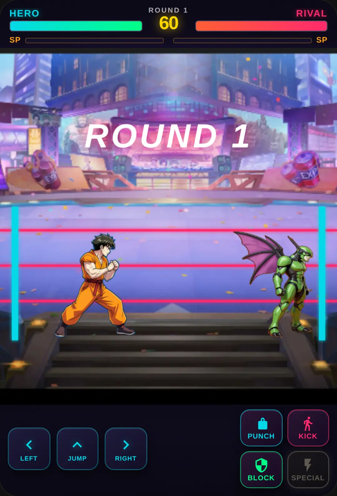 Neon Anime Fighter cover