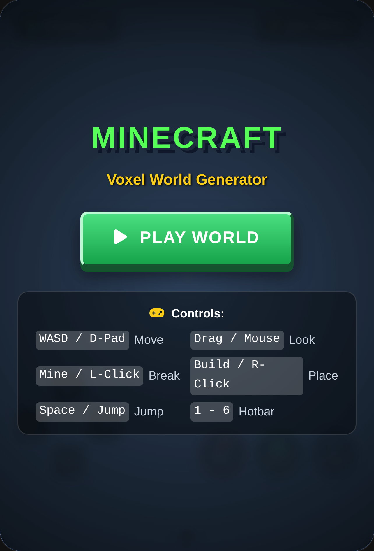 Minecraft Web Voxel World cover