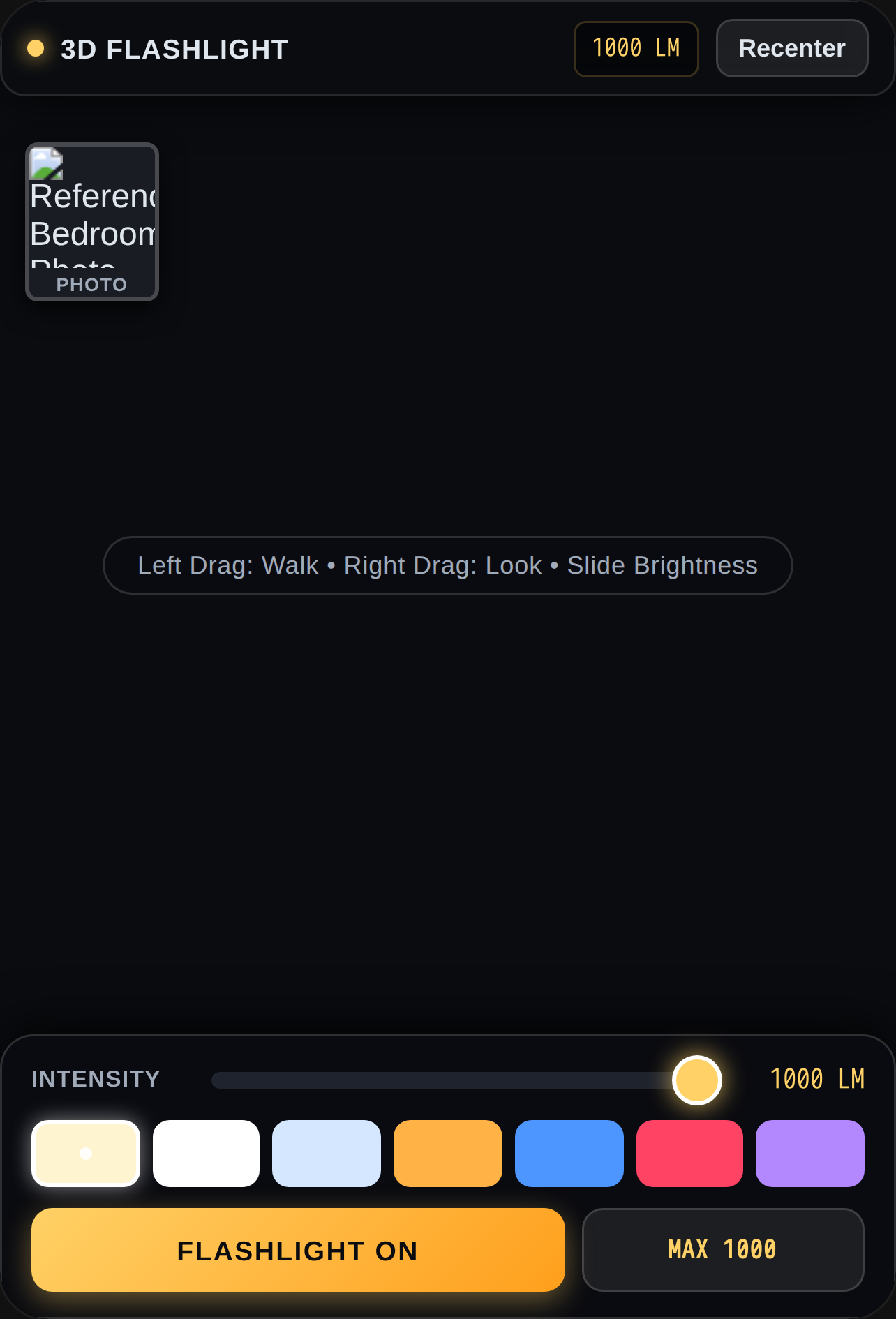 3D Flashlight Simulator [feel free to play if you have a flashlight I create this for no reason💀] cover