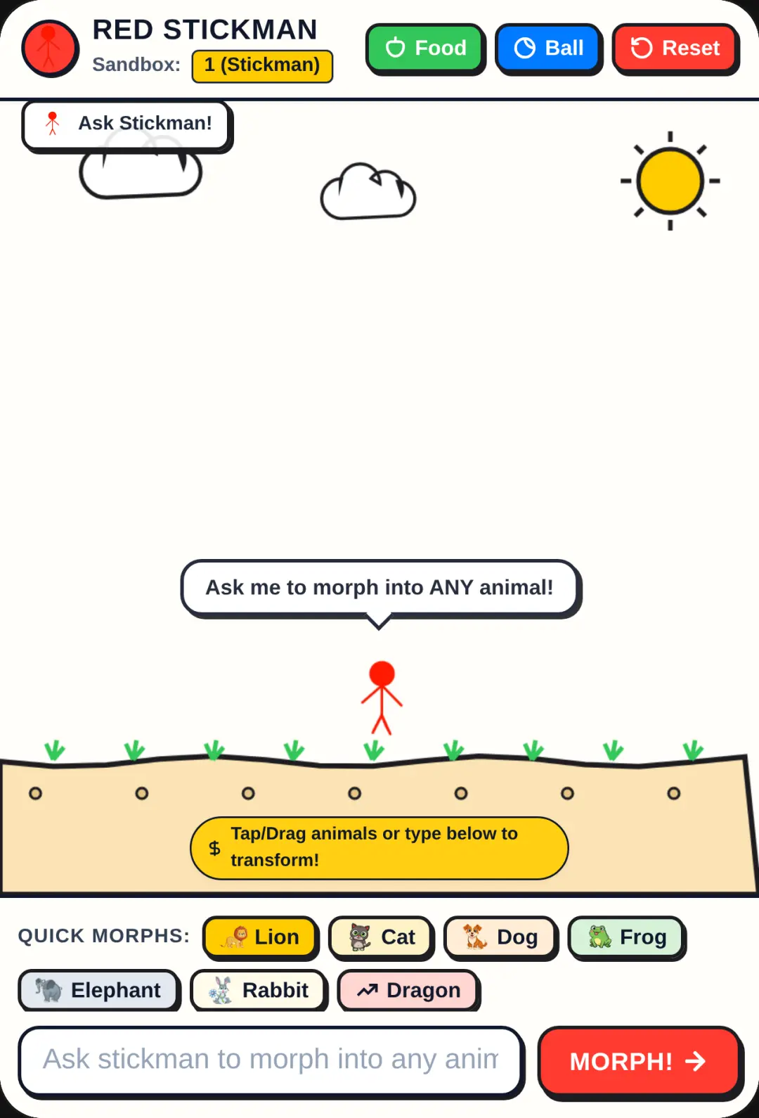Red Stickman Animal Sandbox cover