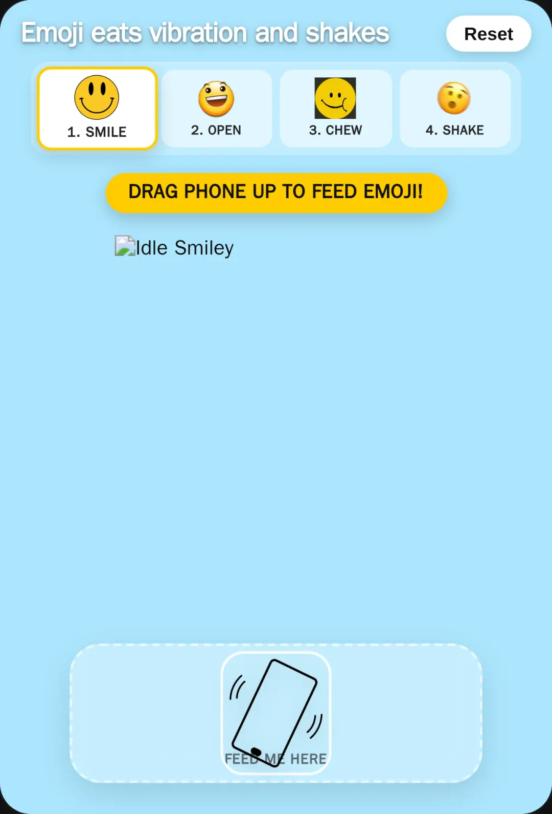 Emoji eats vibration and shakes cover