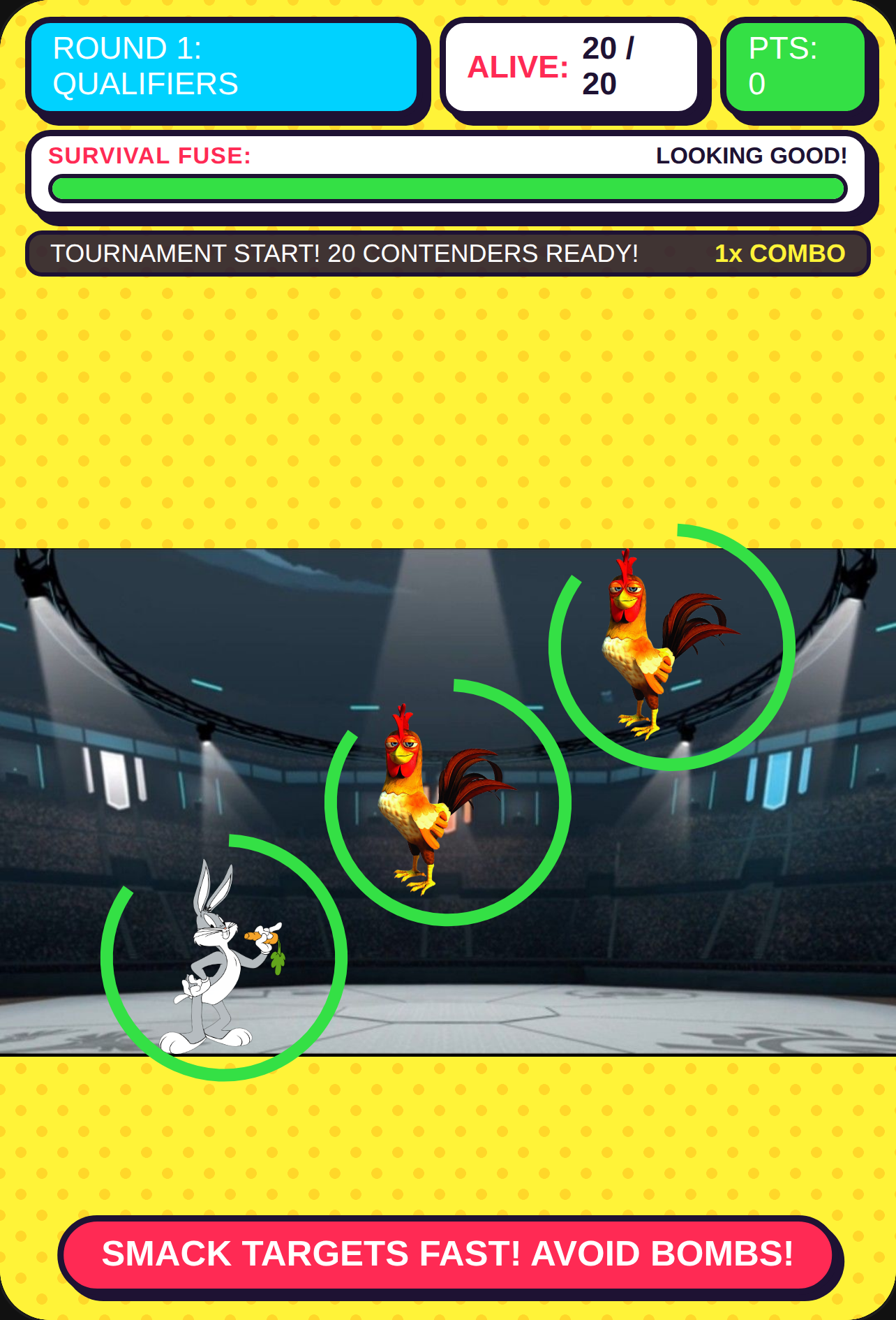 Cartoon Chaos: Elimination Tournament please do not click the X thingy cover