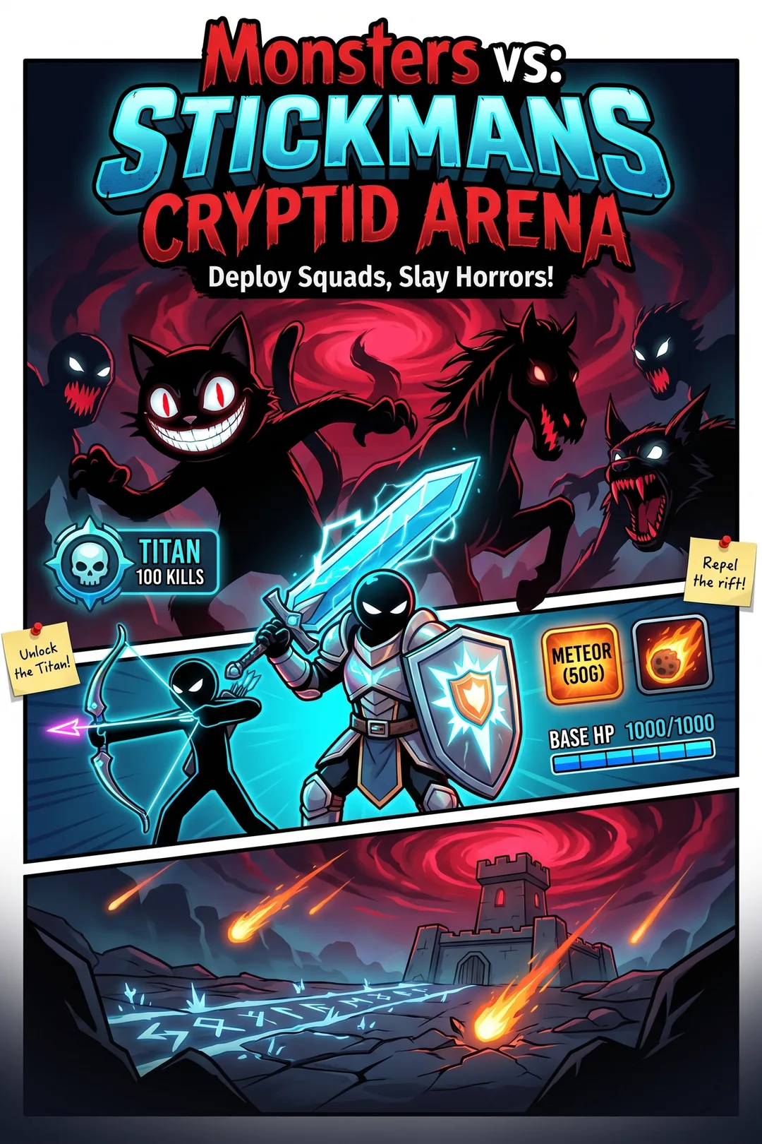 Monsters vs Stickmans: Cryptid Arena