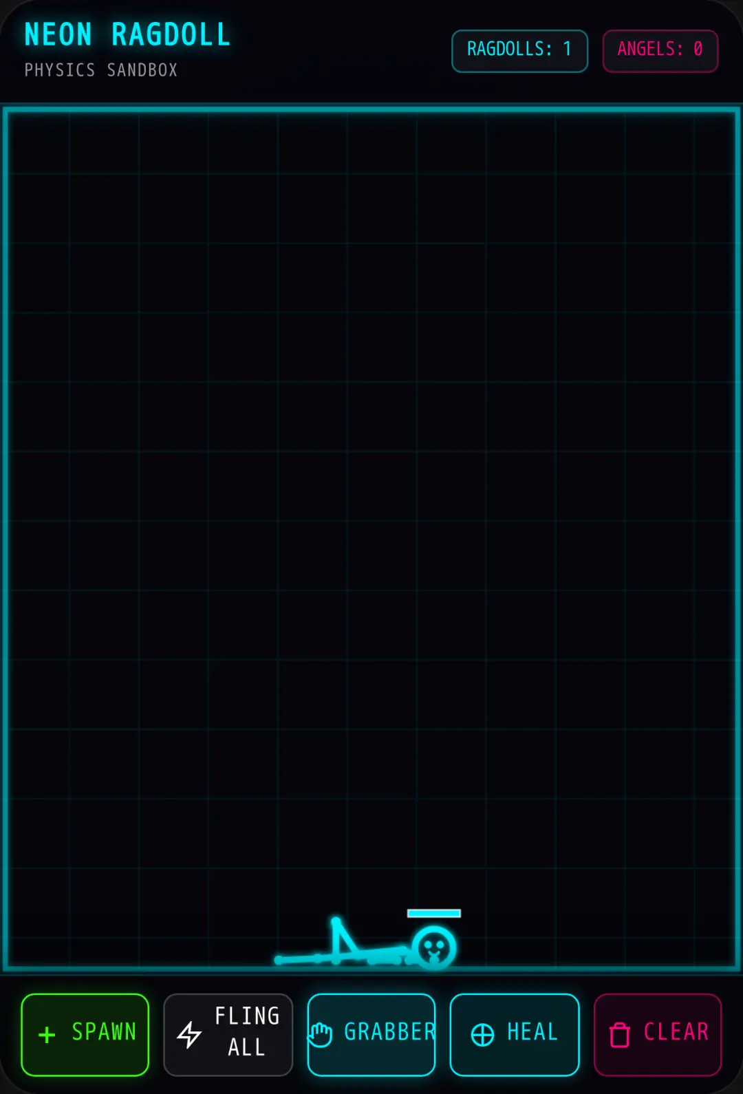 Neon Ragdoll Physics Sandbox #stickman #sandbox