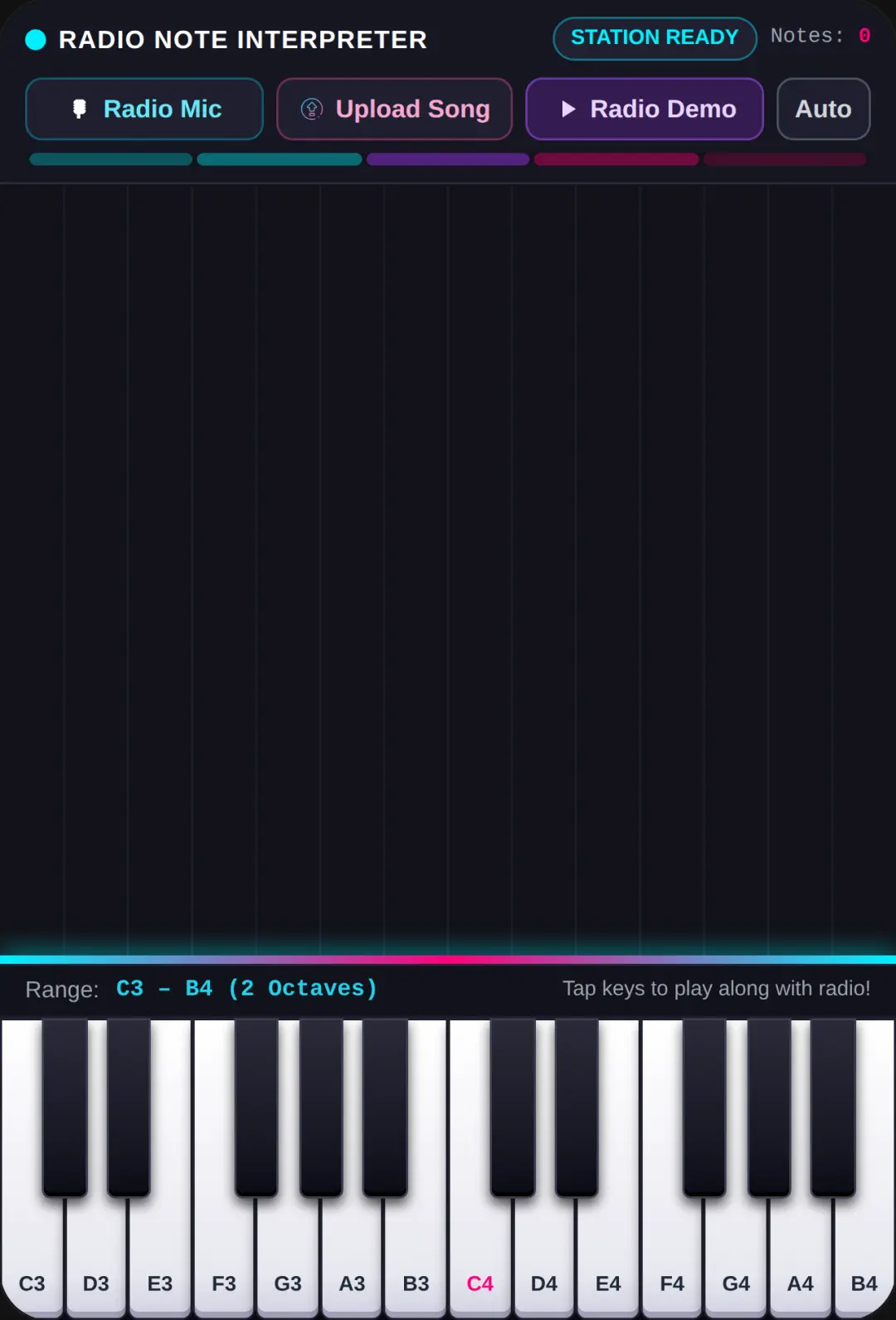 Radio Piano Note Interpreter cover