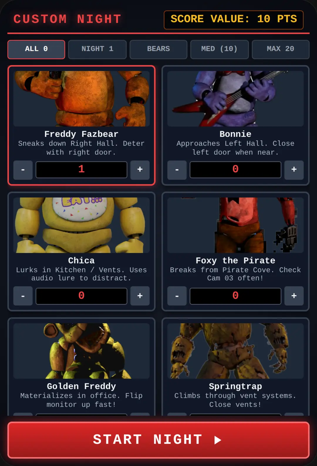 FNAF Ultimate Custom Night cover